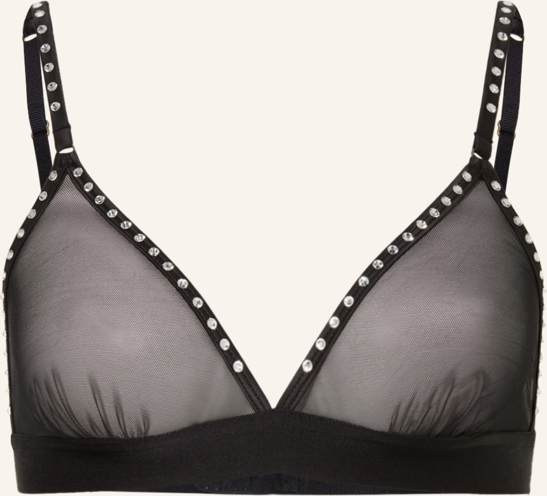 Love Stories Triangel-Bh Uma Mit Schmucksteinen schwarz