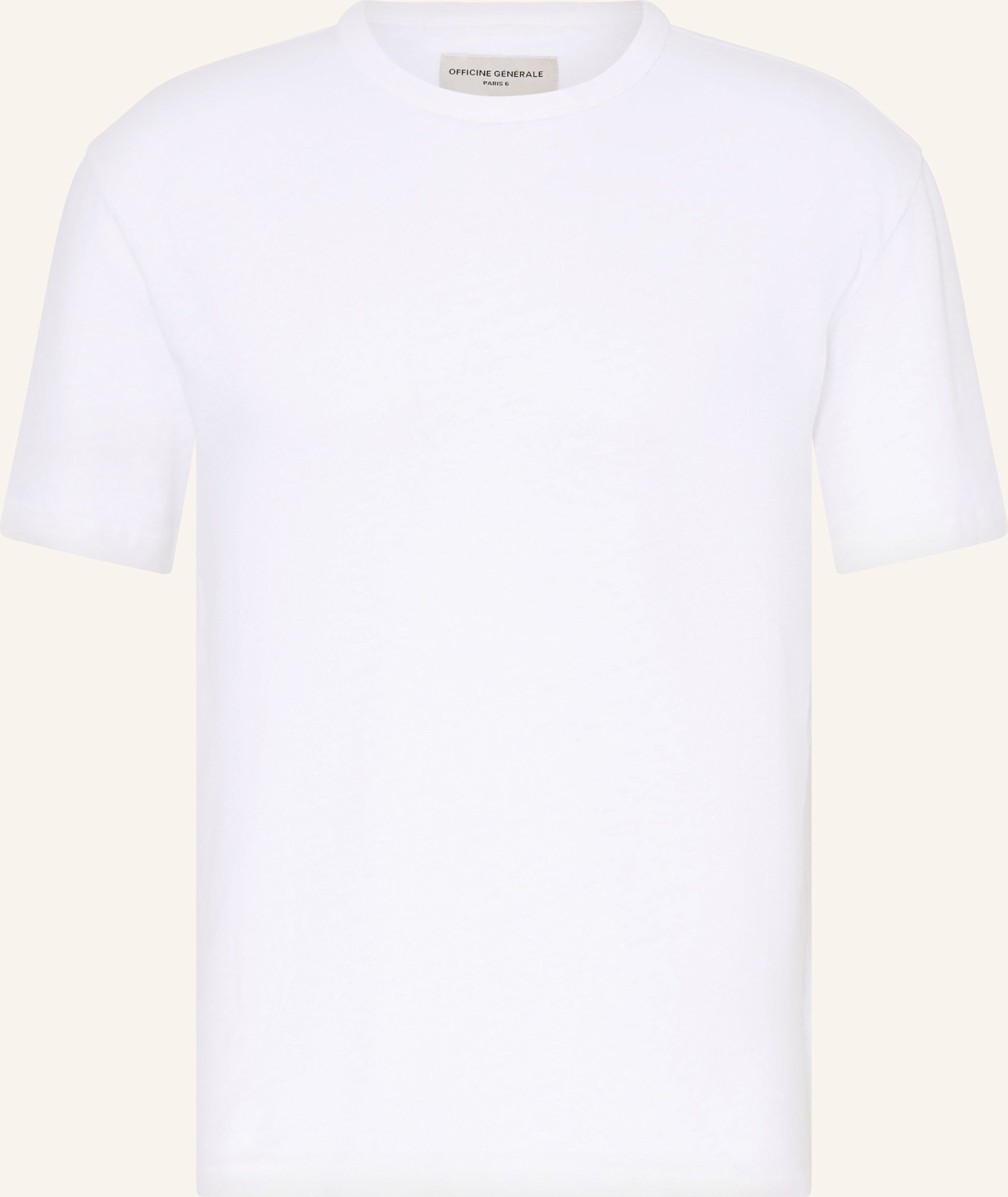 Officine Générale T-Shirt Mit Leinen weiss