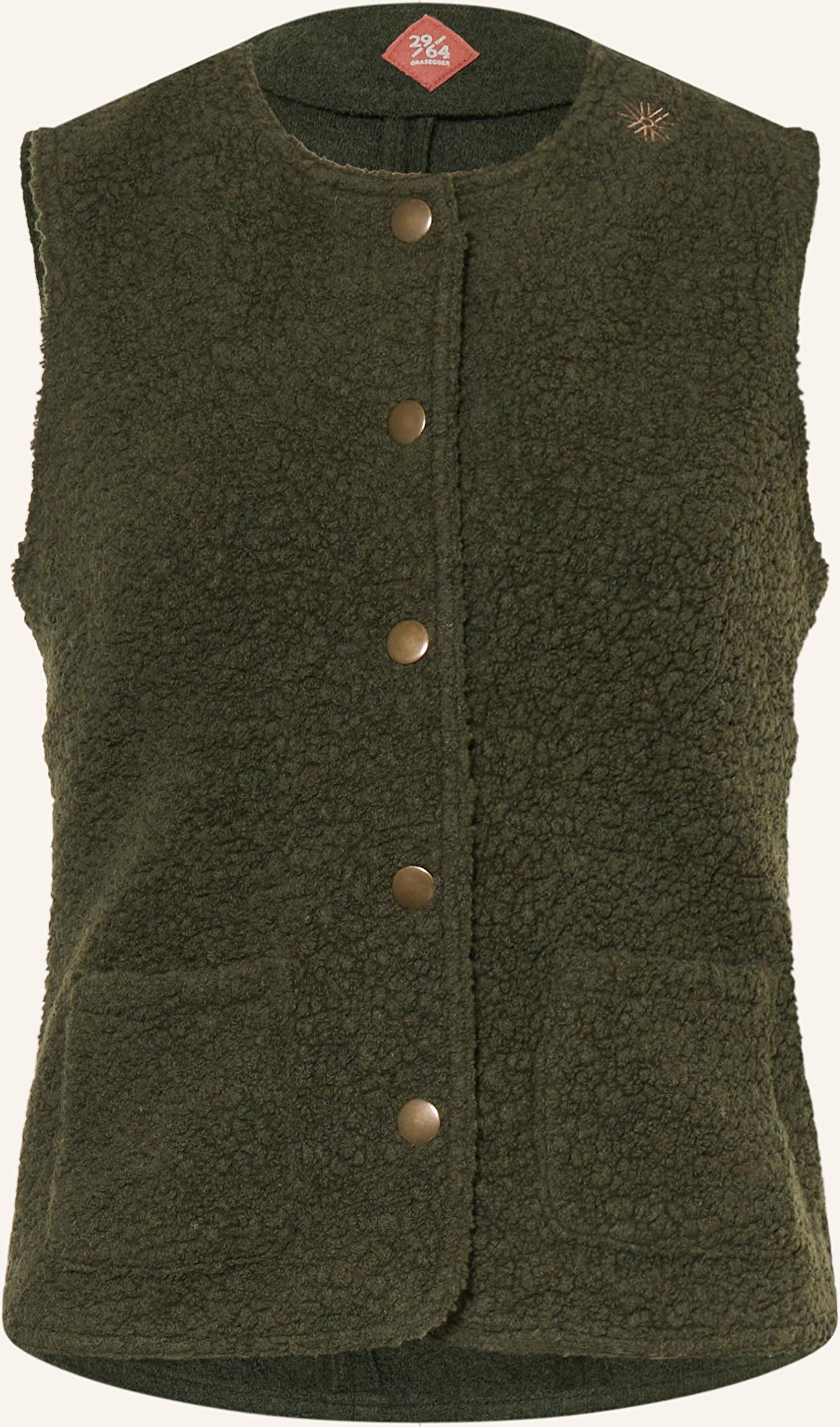 Grasegger Teddyfell-Weste gruen