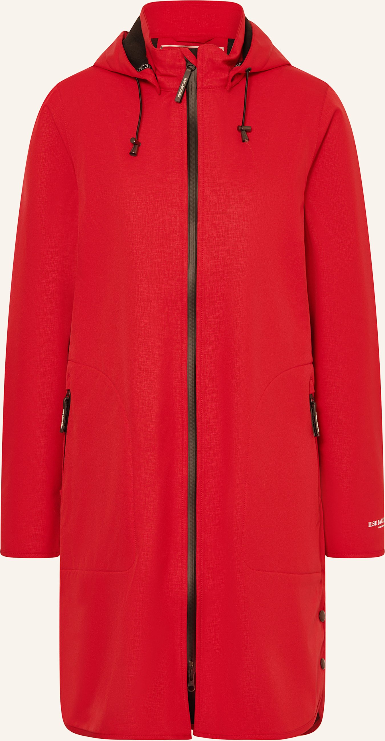 Ilse Jacobsen Regenmantel Mit Abnehmbarer Kapuze rot