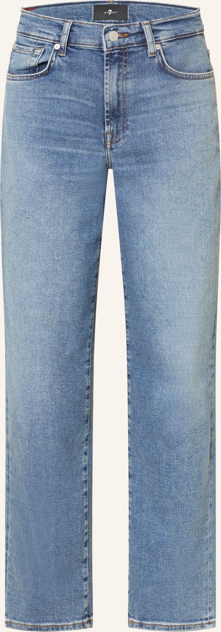 7 For All Mankind Straight Jeans Stovepipe blau