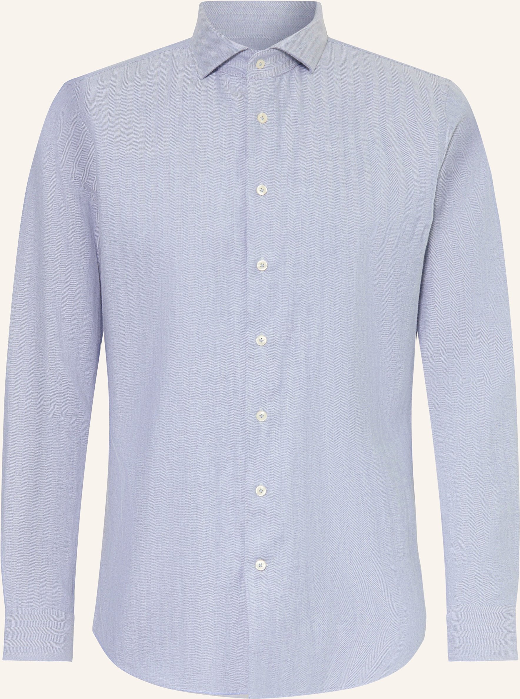 Profuomo Flanellhemd Slim Fit blau