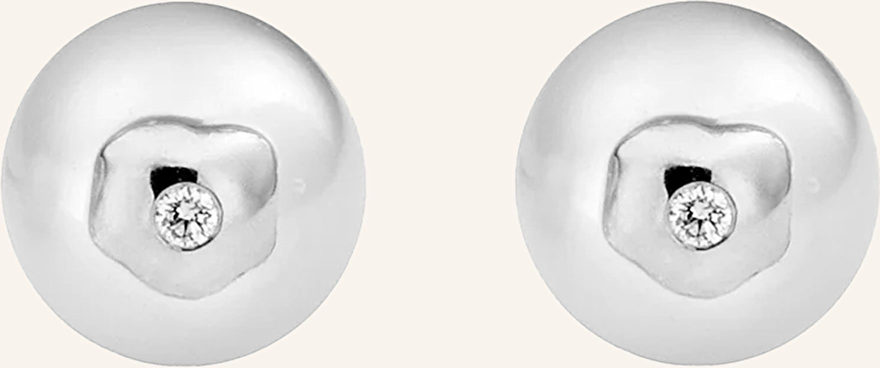 Ariane Ernst Ohrstecker The "Spiegelei" Studs M Aus 18 Karat Gold Mit Diamanten silber