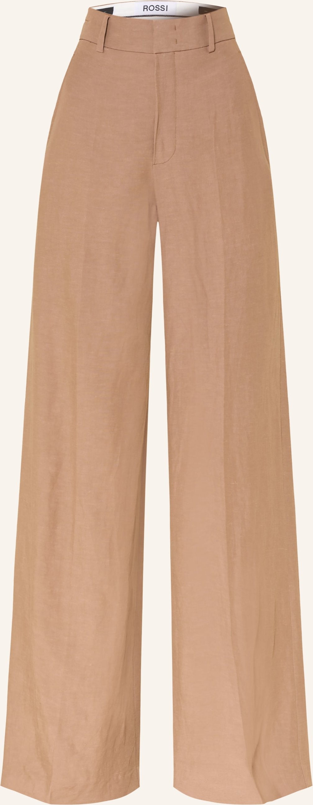 Rossi Marlenehose Ivon Mit Leinen braun