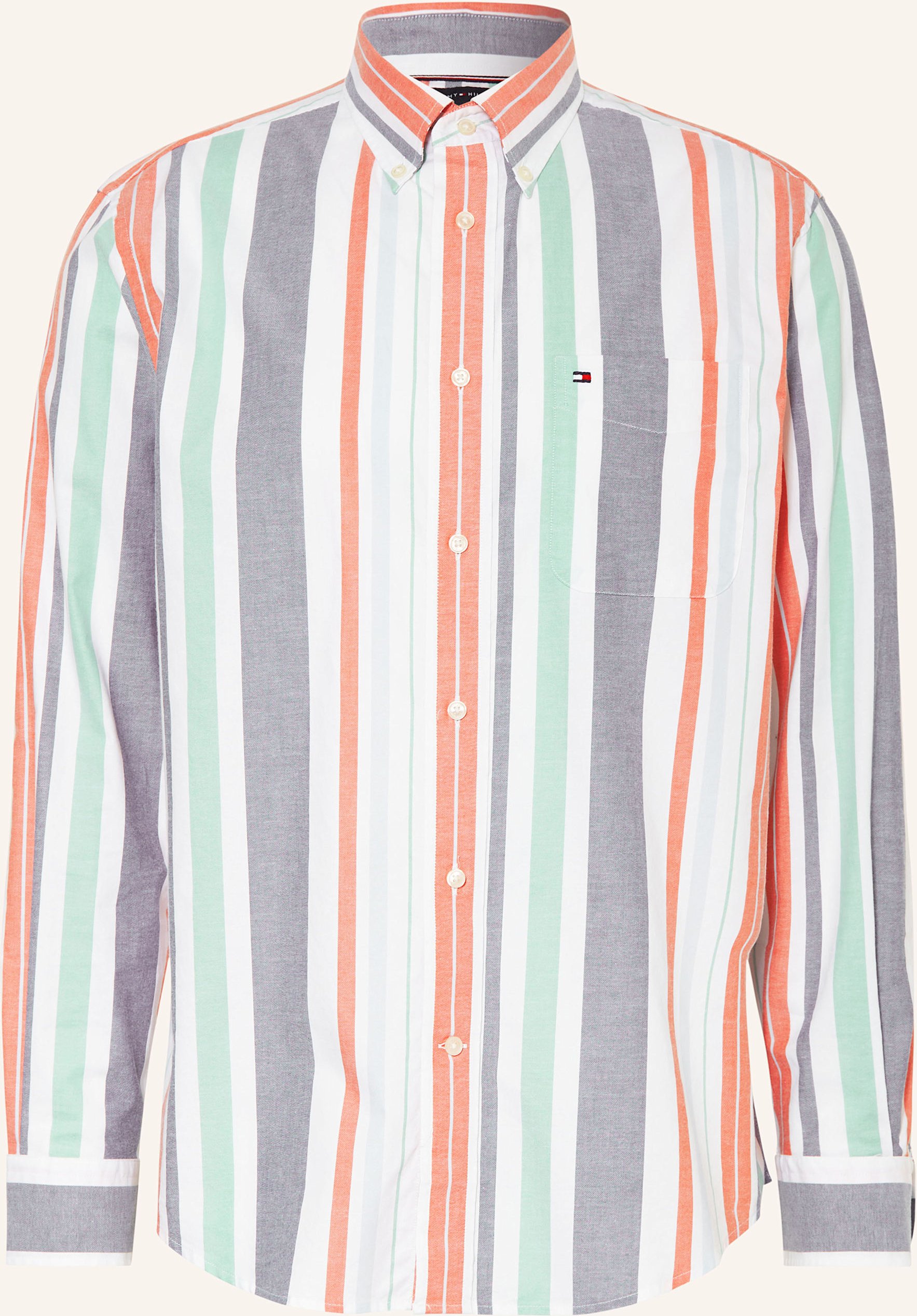 Tommy Hilfiger Oxfordhemd Regatta Stripe Relaxed Fit orange
