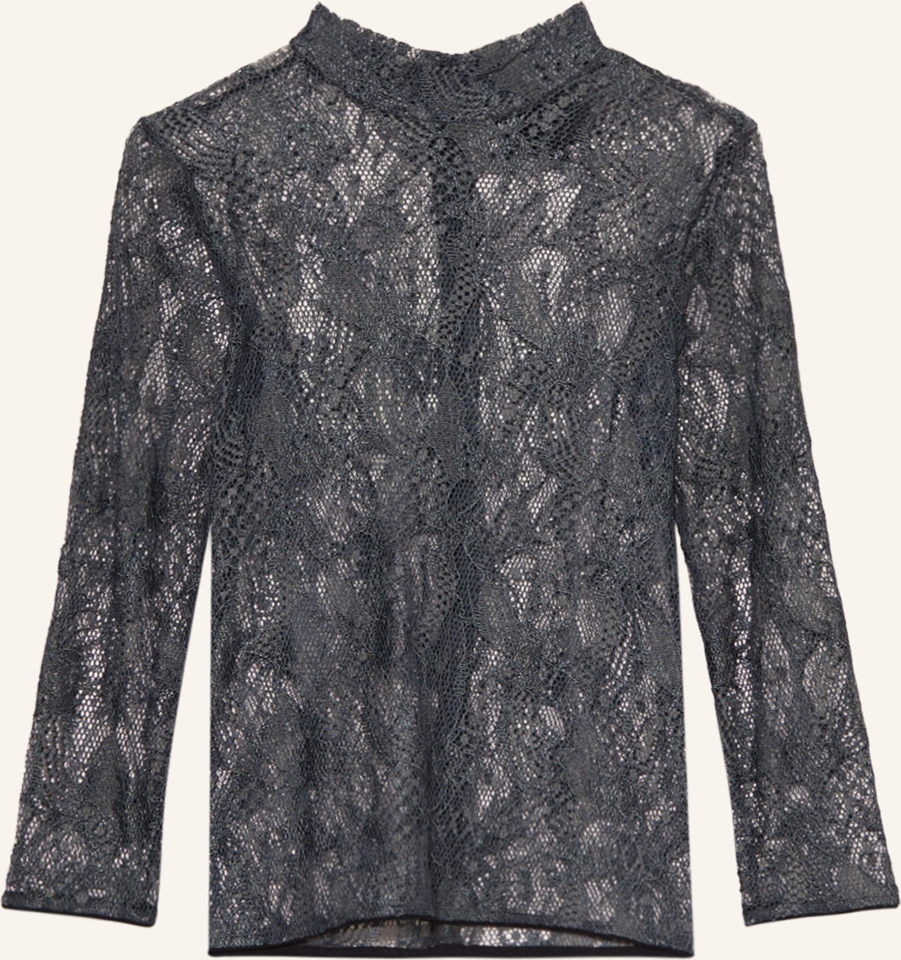 Kinga Mathe Trachtenbluse Lina Aus Spitze Mit 3/4-Arm grau