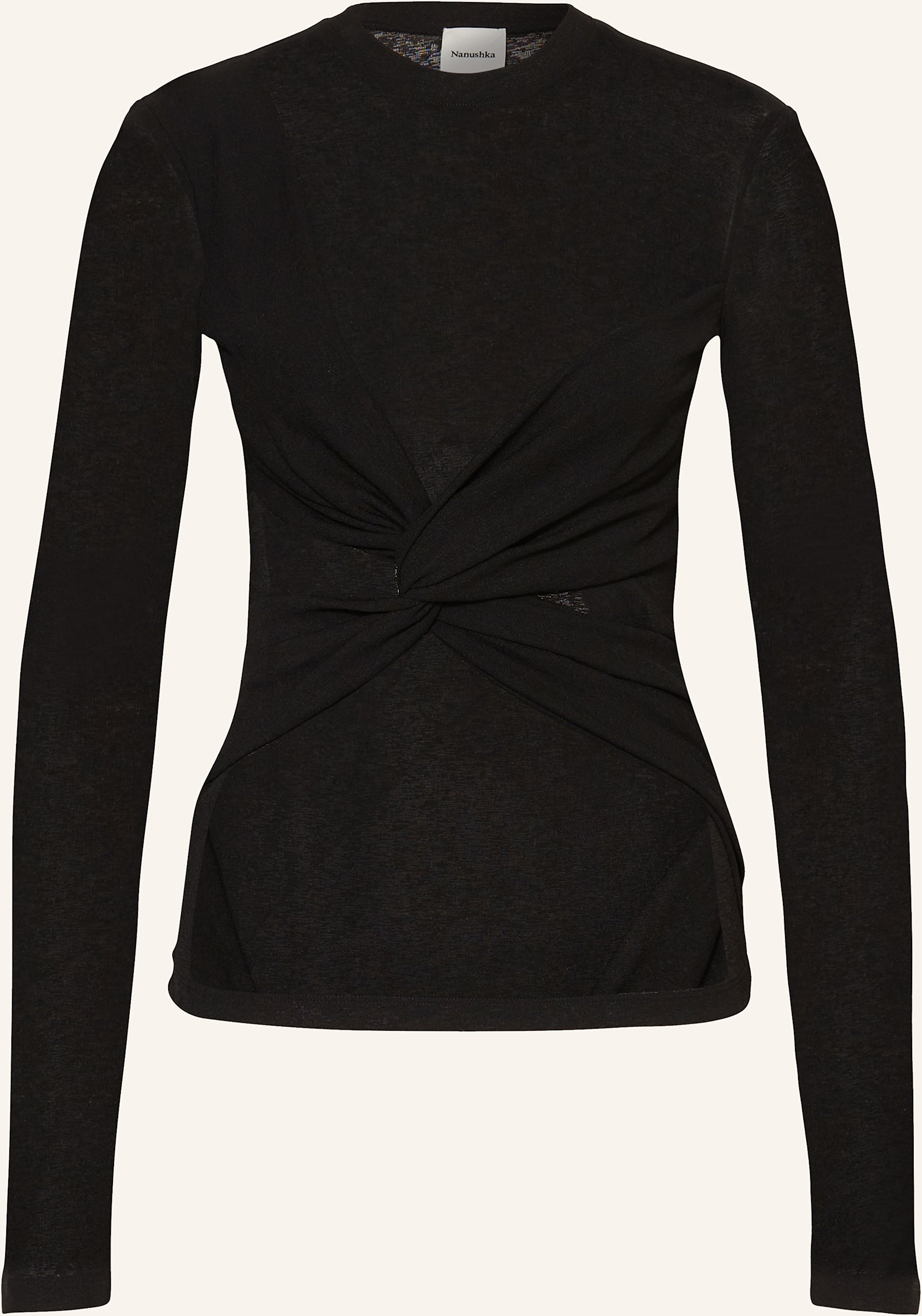 Thumbnail - Nanushka Longsleeve Izolda schwarz