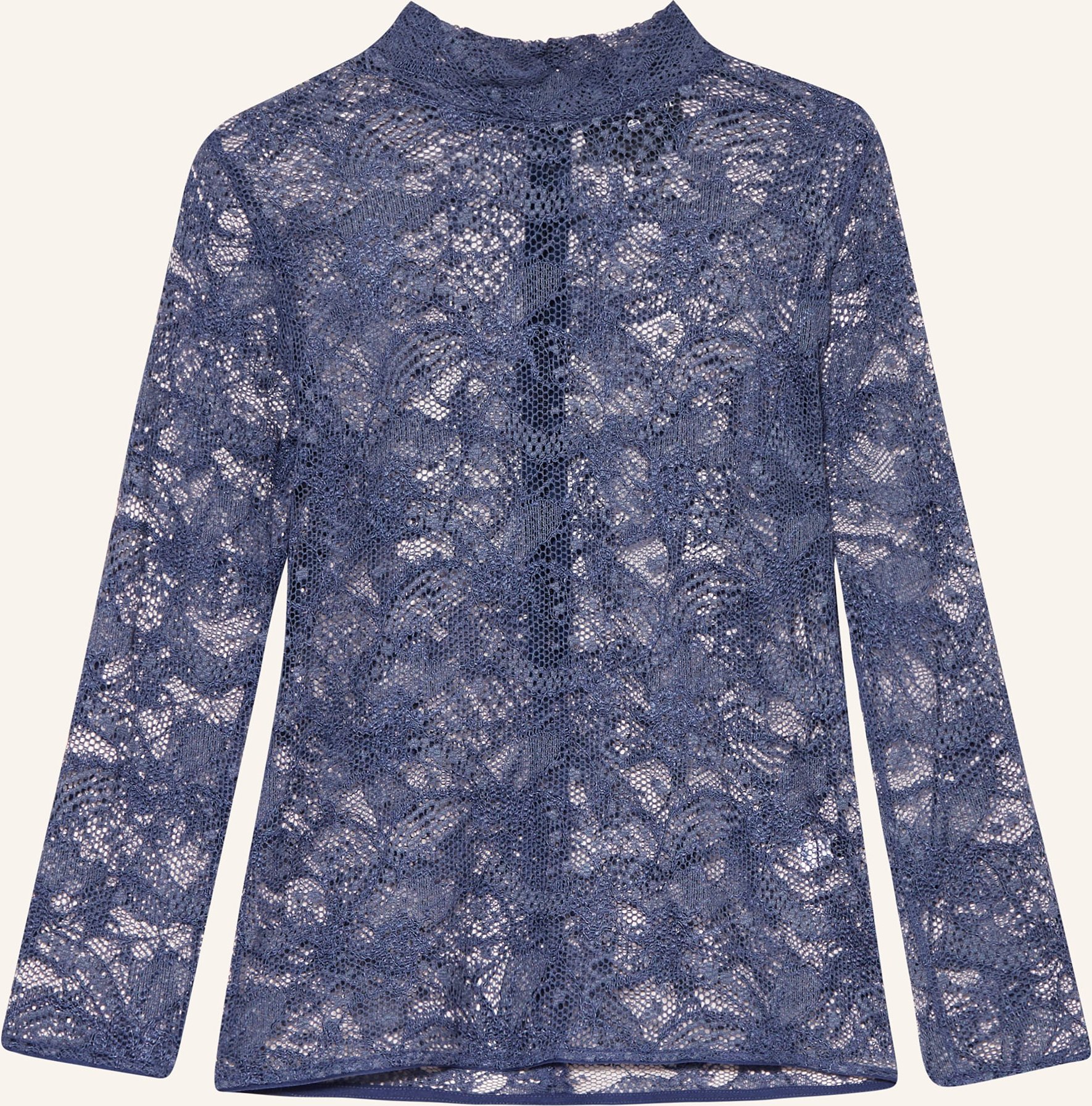 Kinga Mathe Trachtenbluse Lina Aus Spitze Mit 3/4-Arm blau