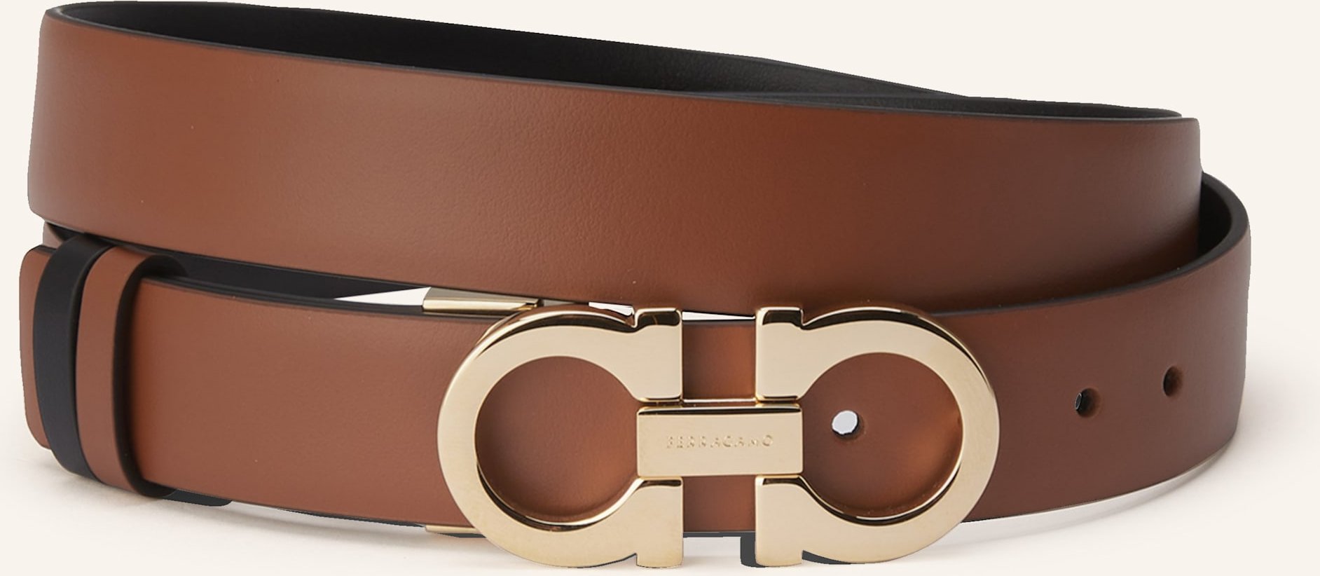 Ferragamo Ledergürtel Donna Zum Wenden braun