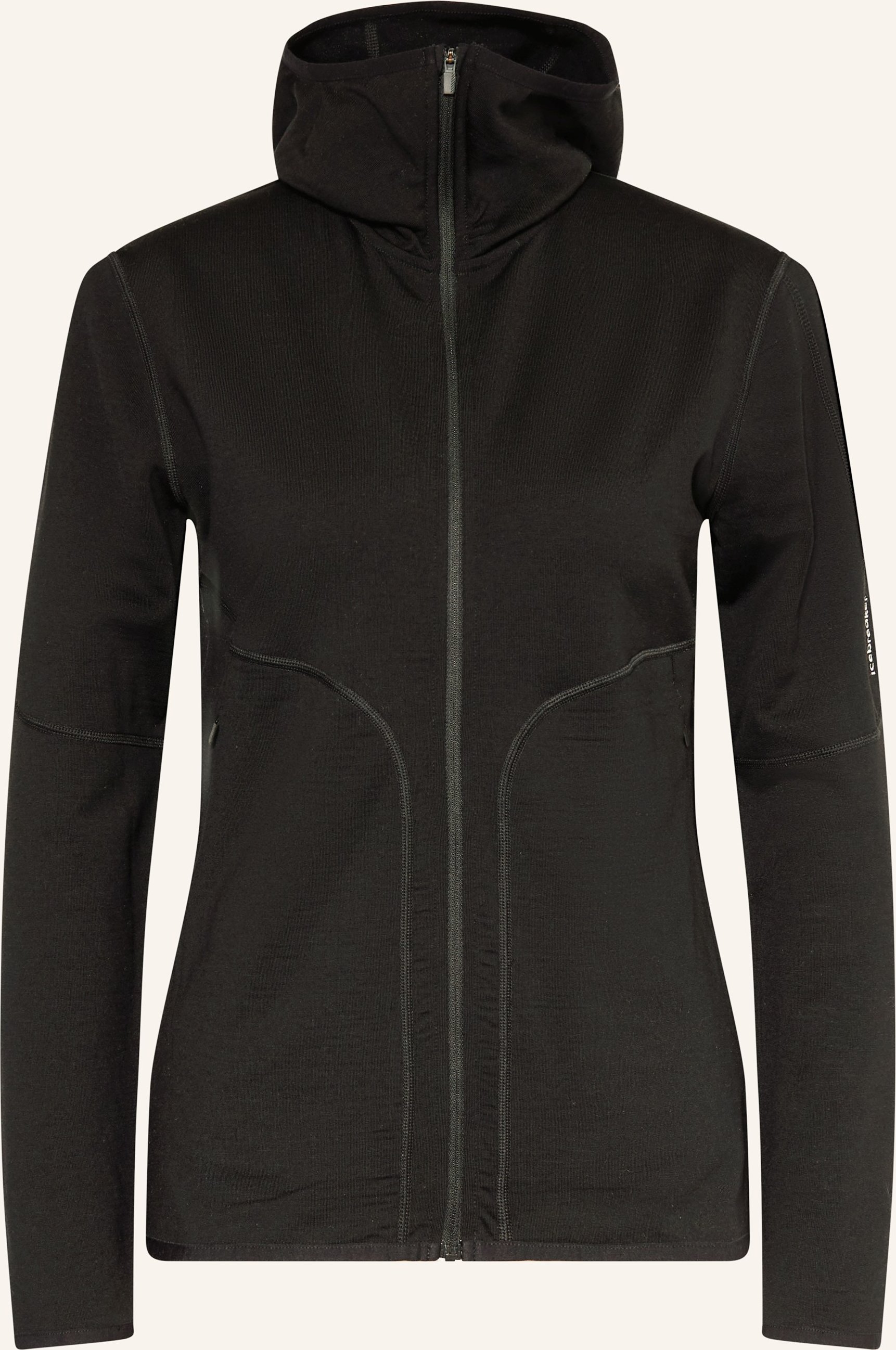 Icebreaker Midlayer-Jacke 560 Elemental Aus Merinowolle schwarz