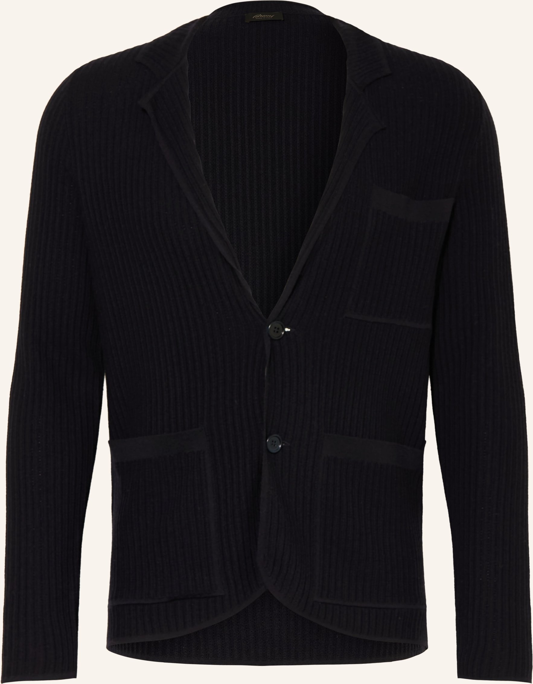 Brioni Stricksakko Regular Fit blau