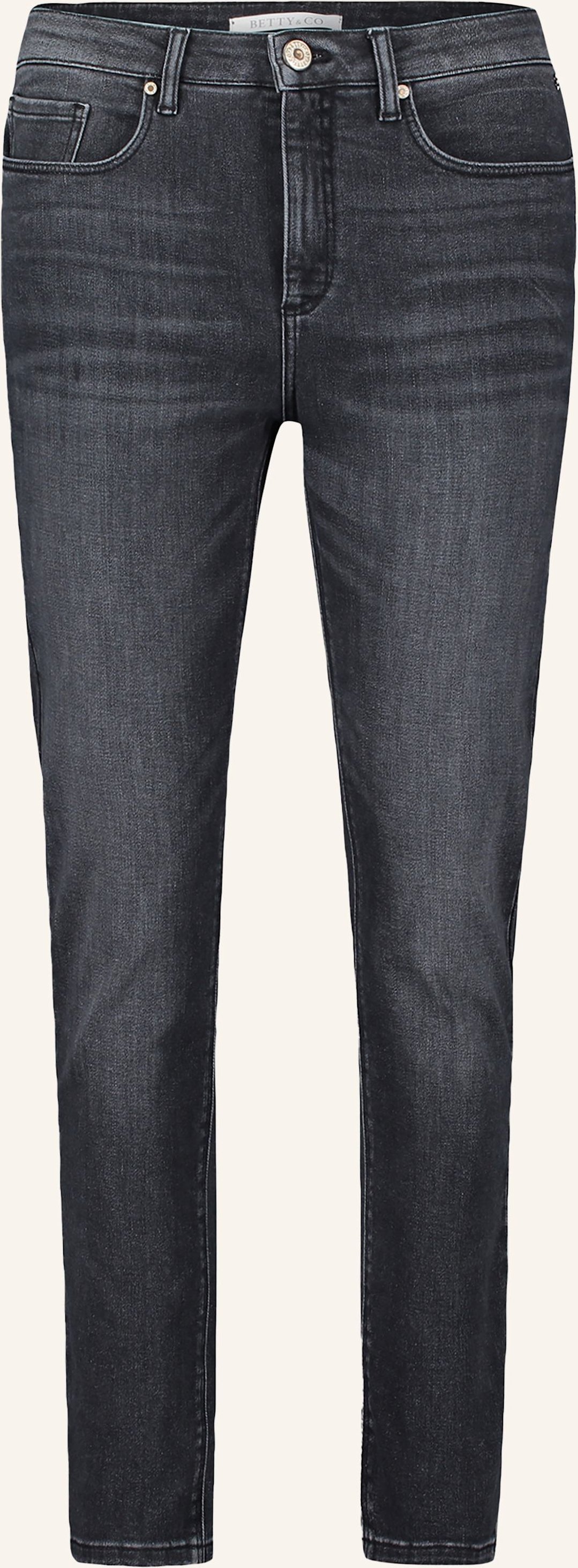 Betty&Co Basic-Jeans Mit Waschung grau