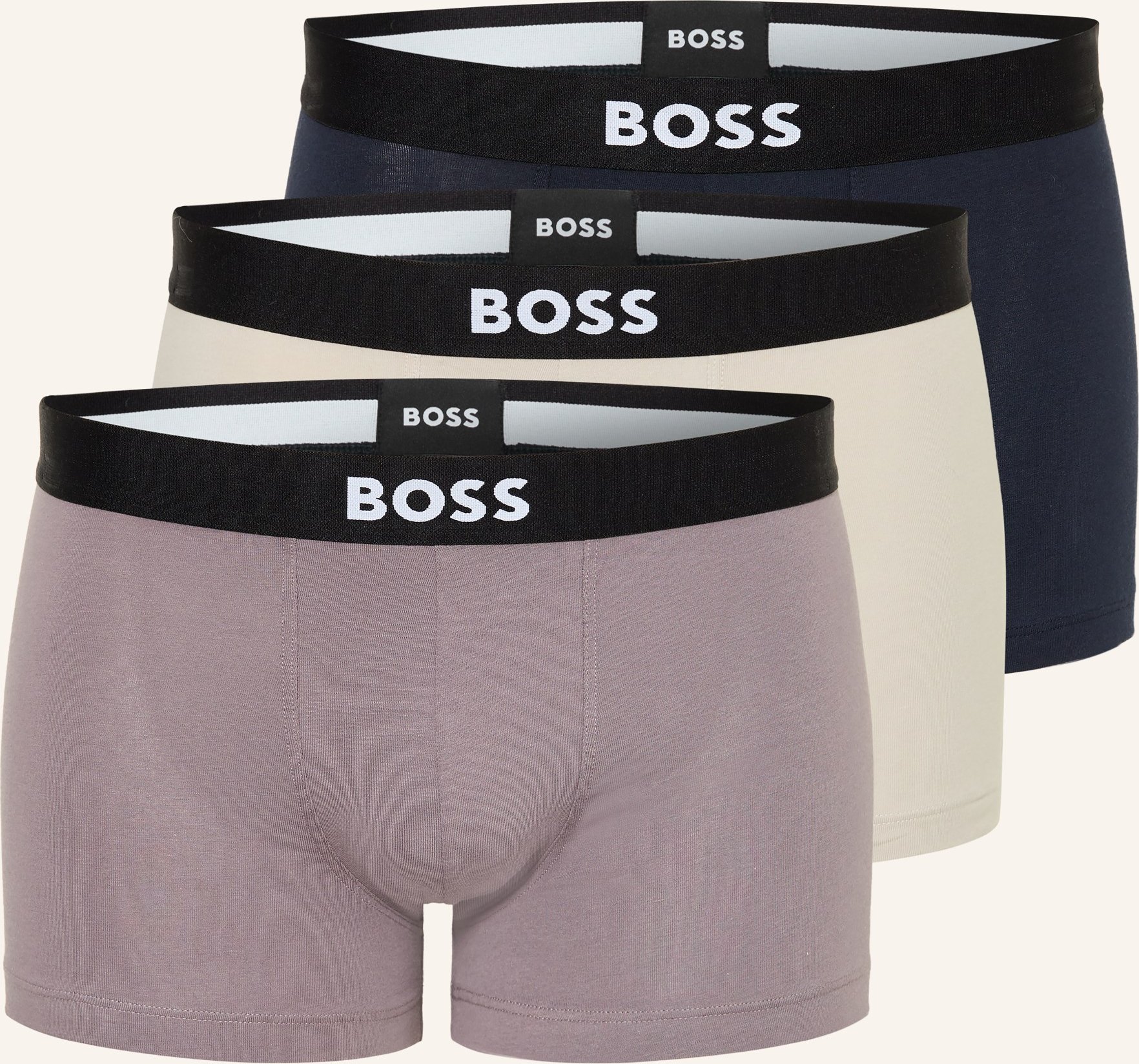Boss 3er-Pack Boxershorts One grau