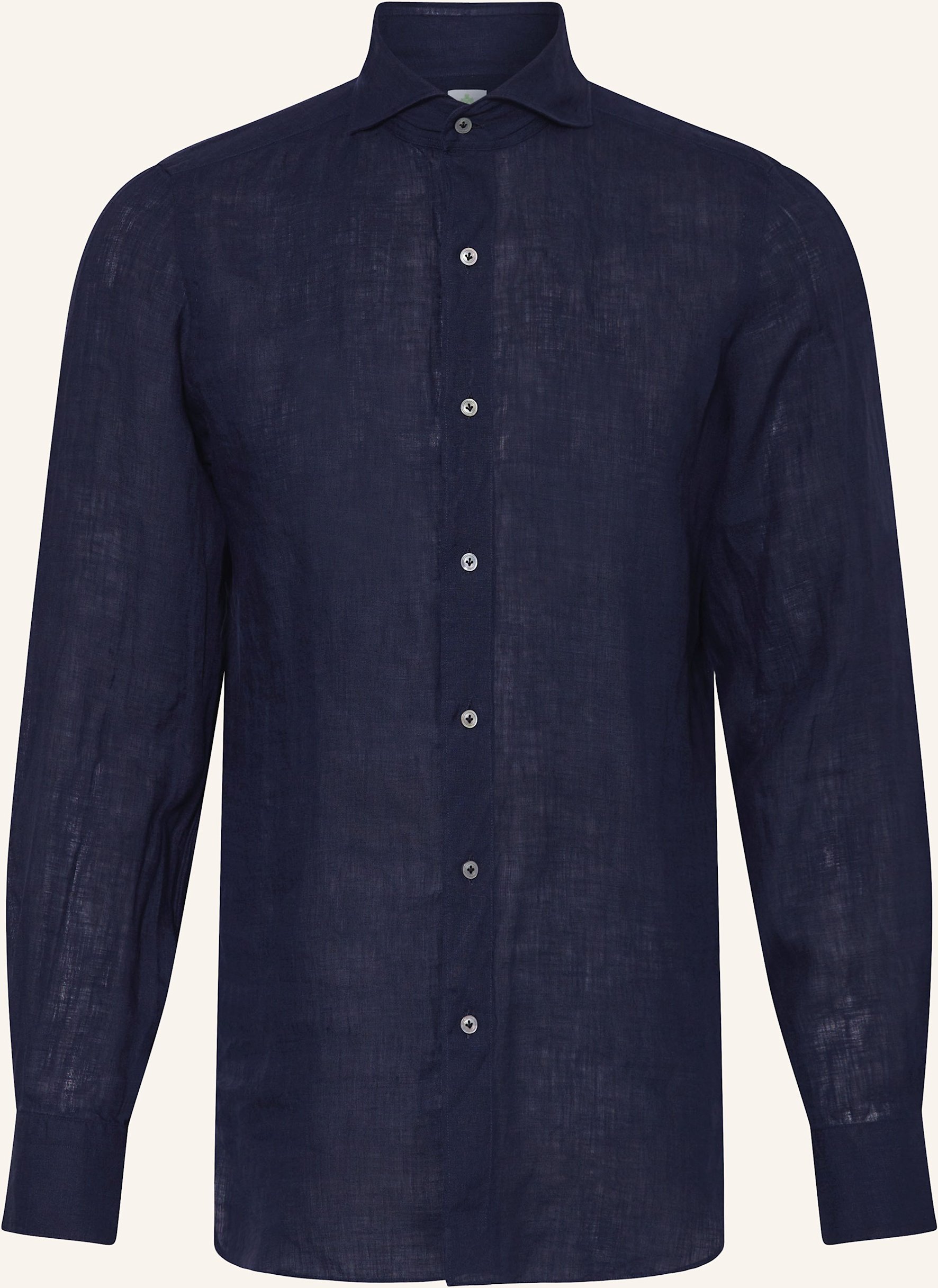 Finamore 1925 Leinenhemd Tokyo Sergio Slim Fit blau