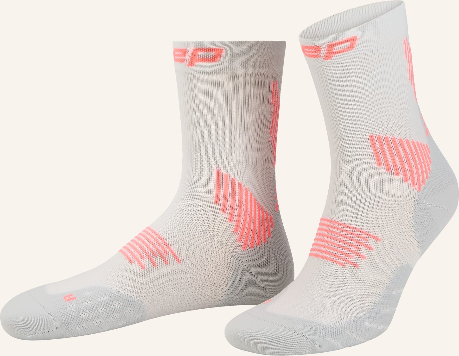 Cep Laufsocken Core Run Compression Mid Cut Mid Cushion grau