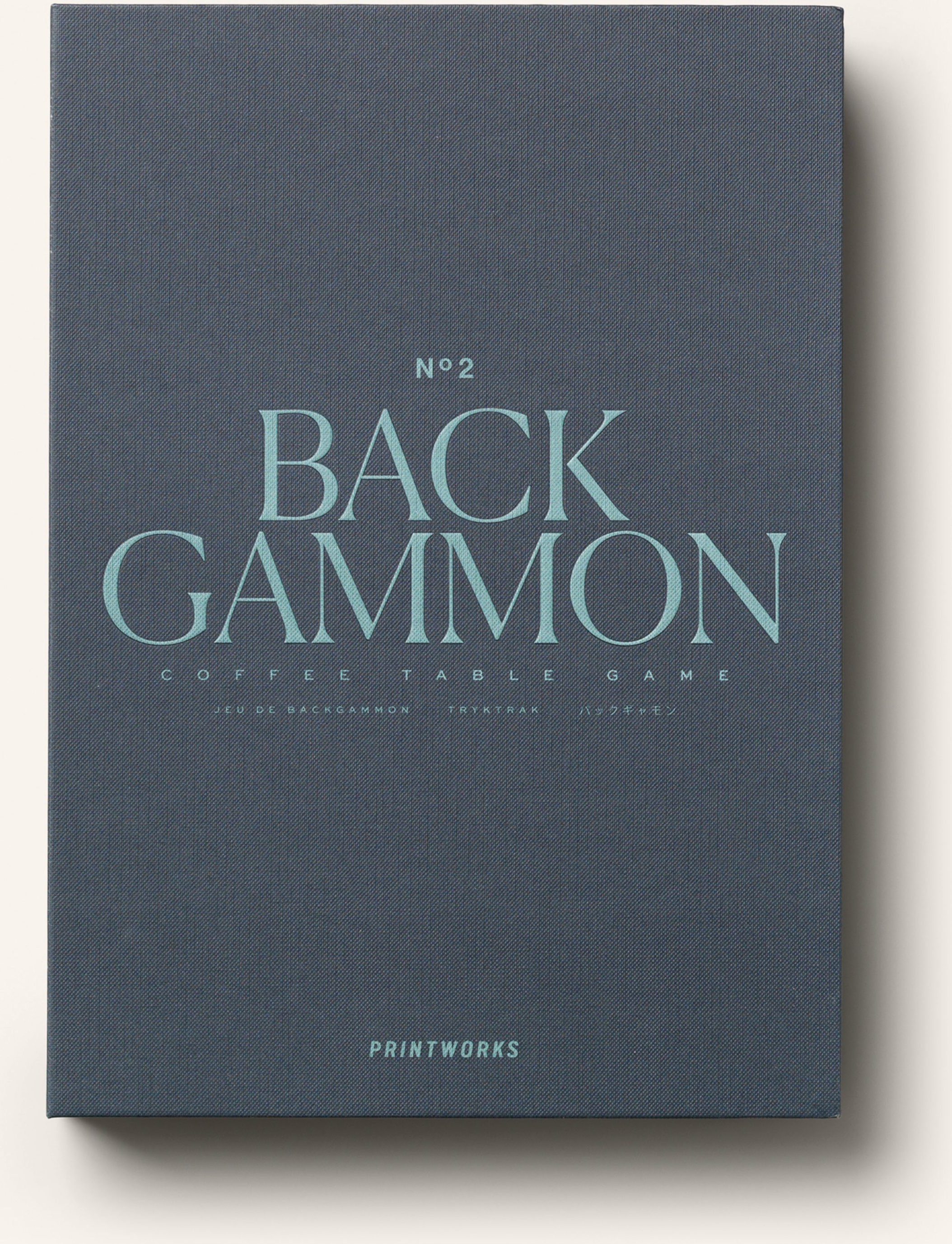 Printworks Brettspiel Backgammon grau