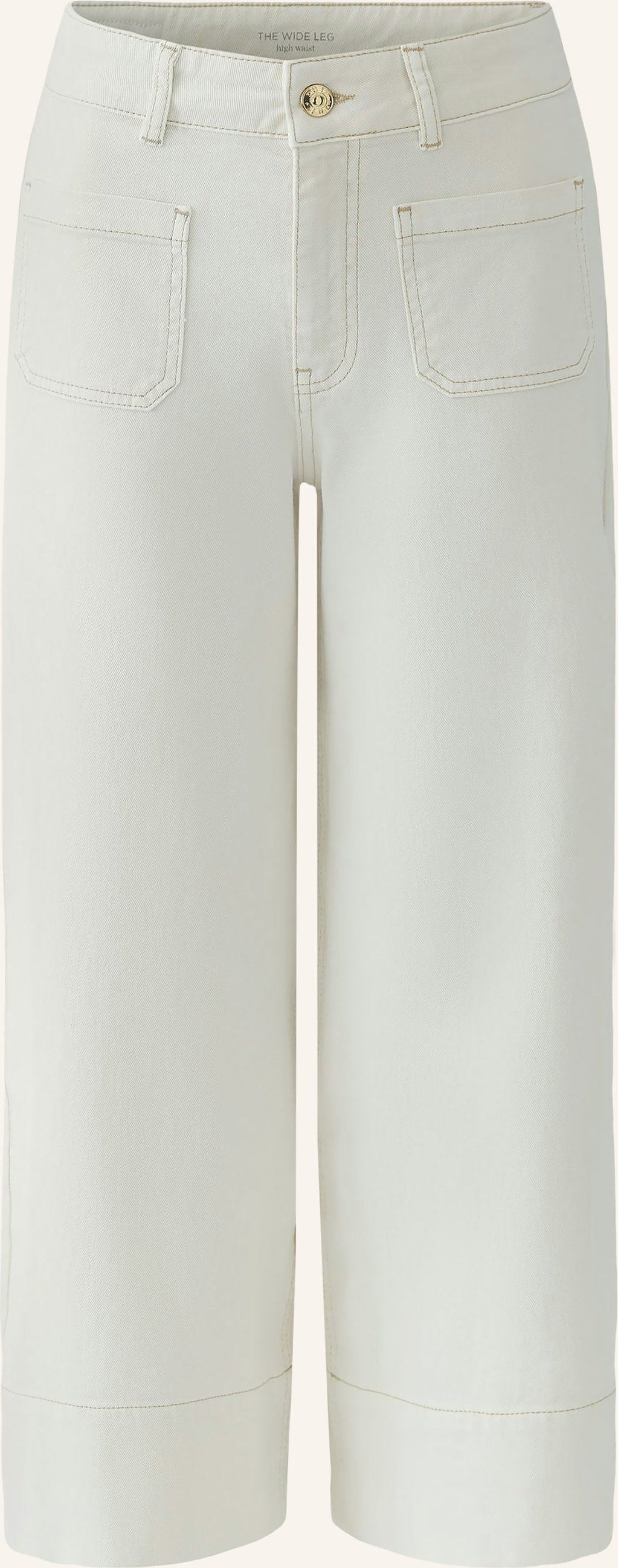 Oui Cropped-Jeans weiss