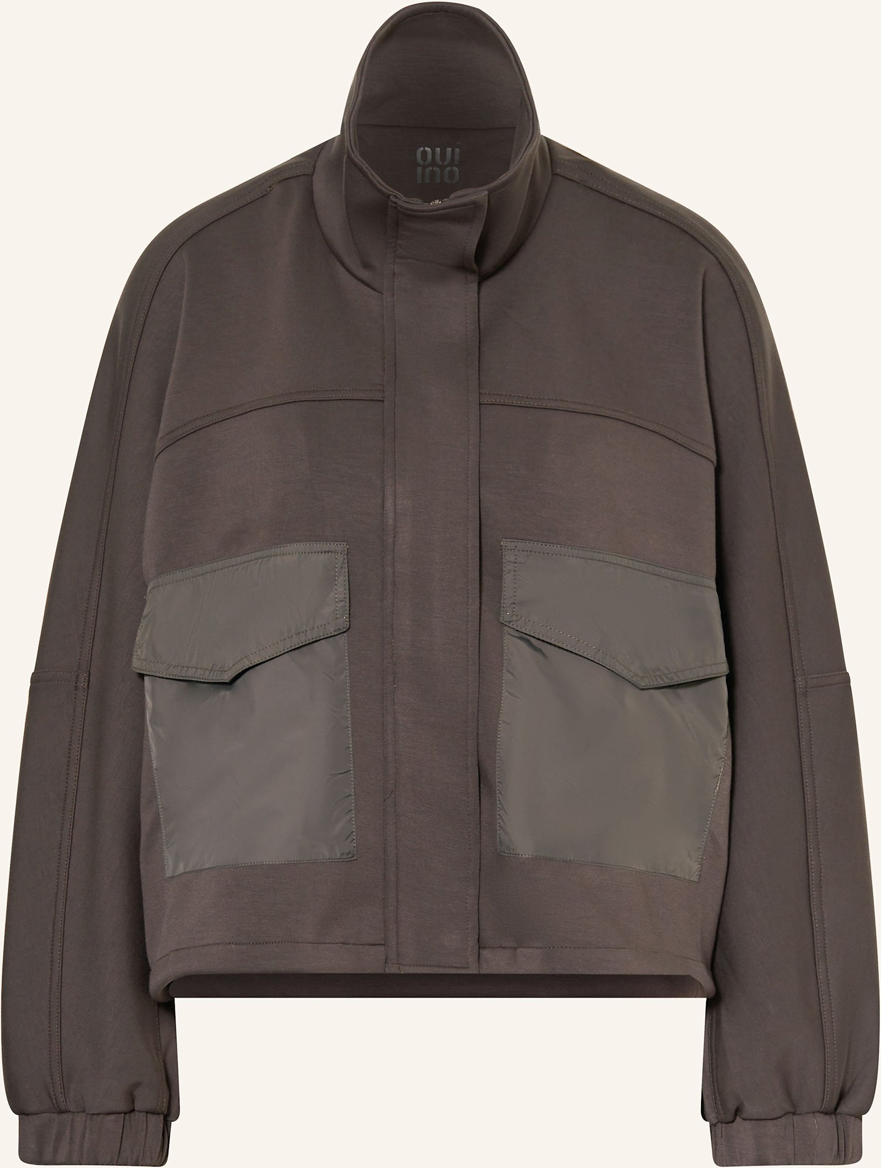 Oui Kastenjacke Aus Jersey braun