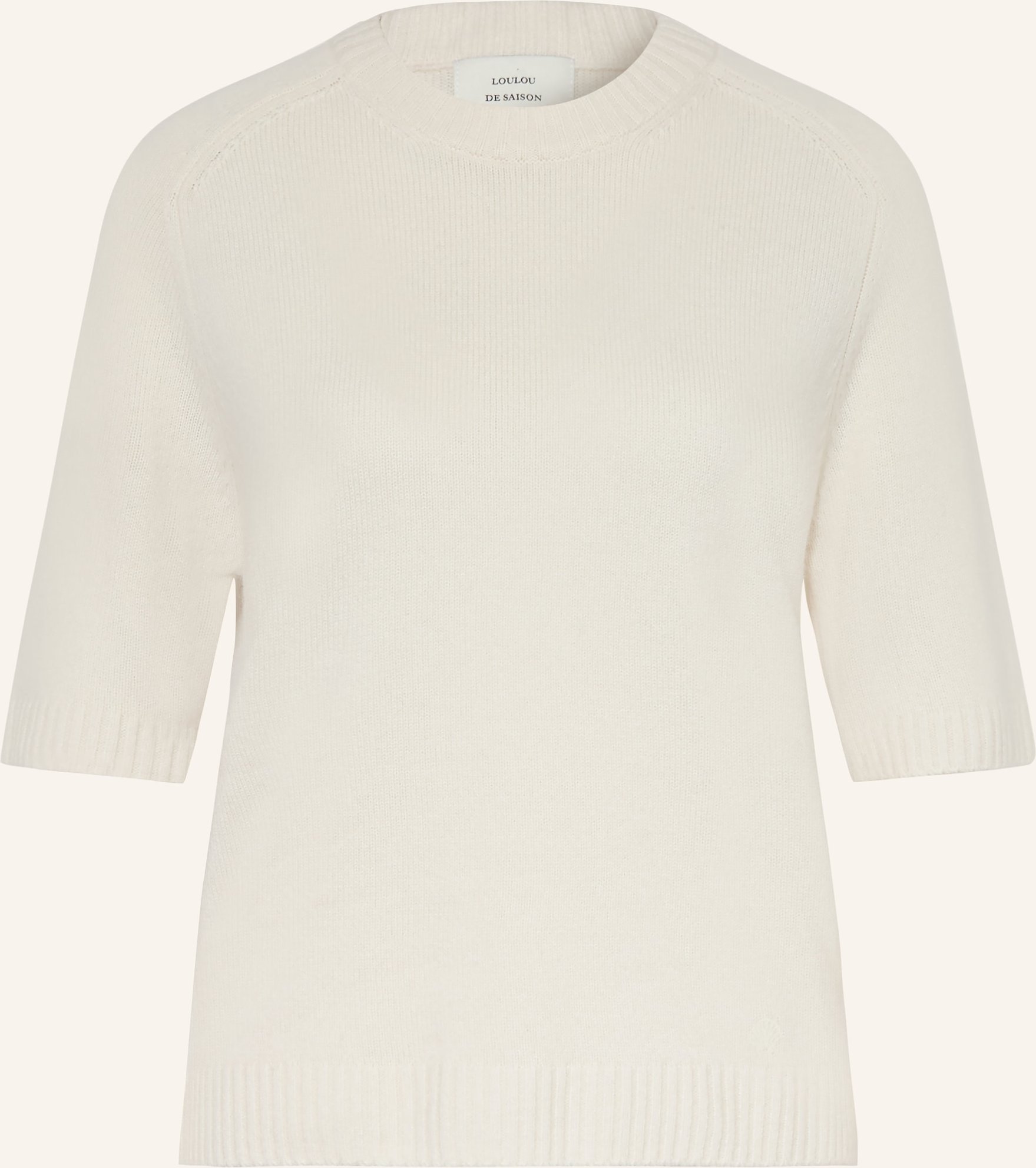 Loulou De Saison Strickshirt Dara Aus Cashmere weiss