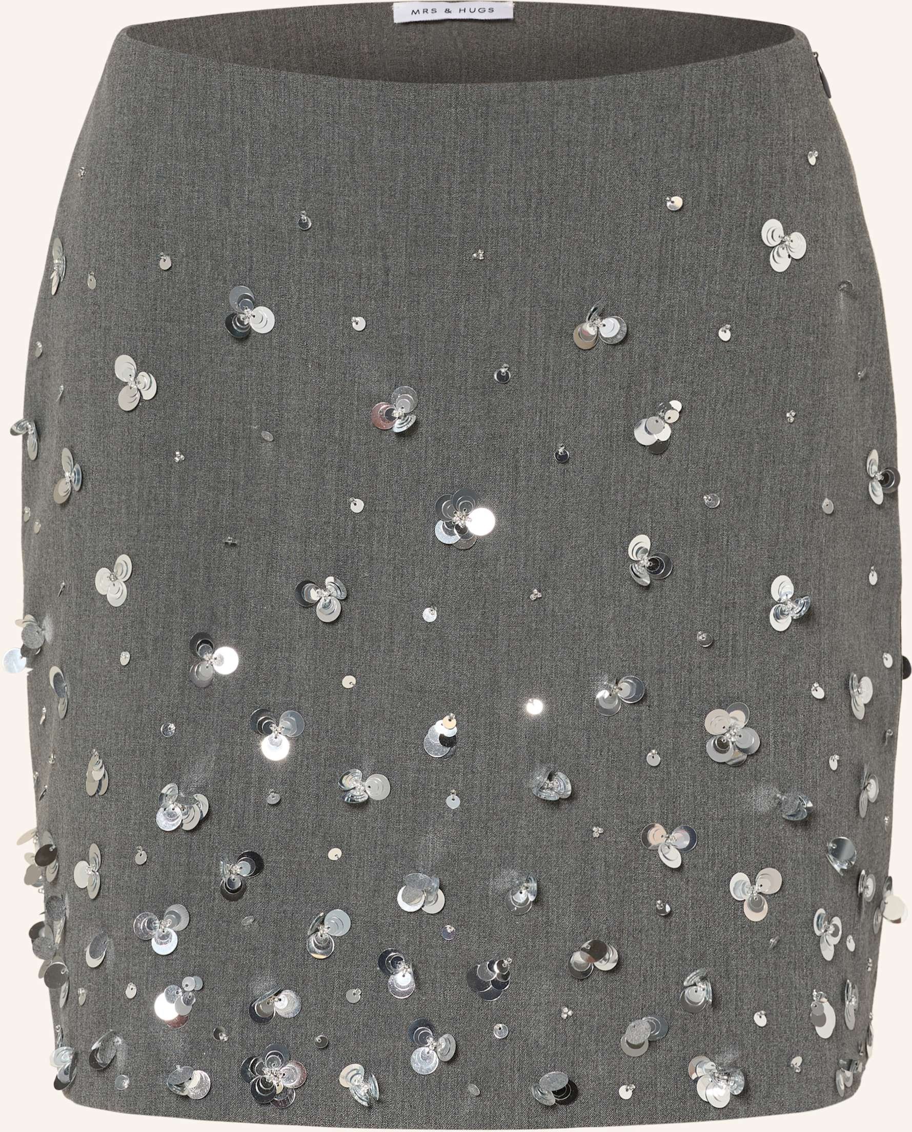 Mrs & Hugs Rock Mit Pailletten grau