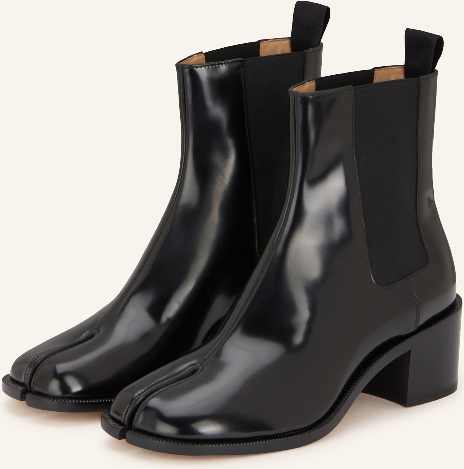 Thumbnail - Maison Margiela Chelsea-Boots Tabi City schwarz