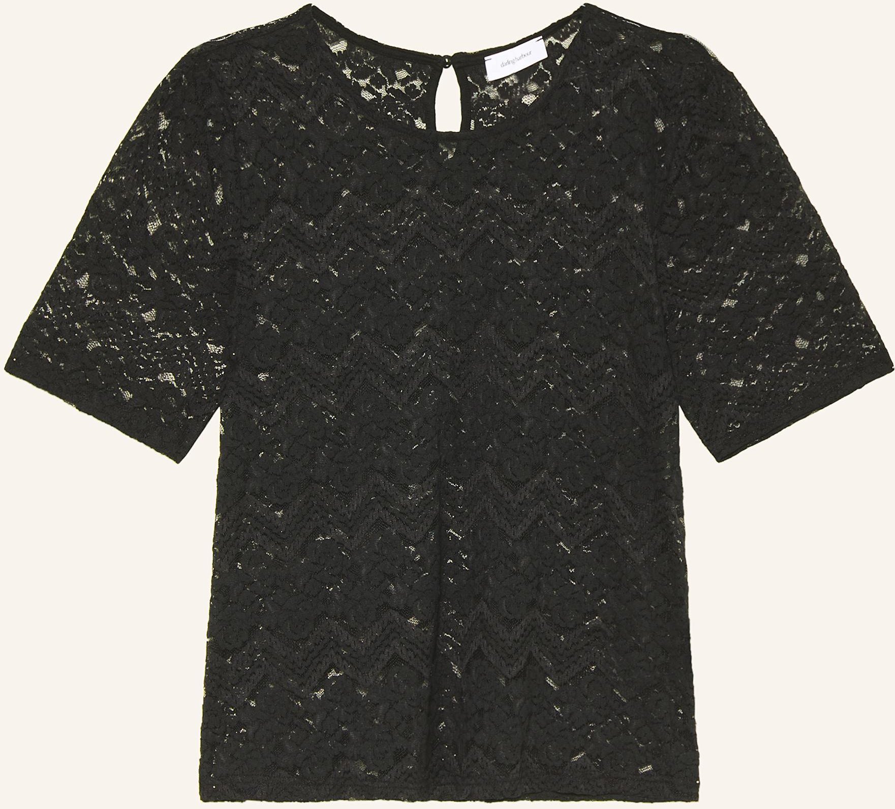 Thumbnail - Darling Harbour T-Shirt Aus Lochspitze schwarz