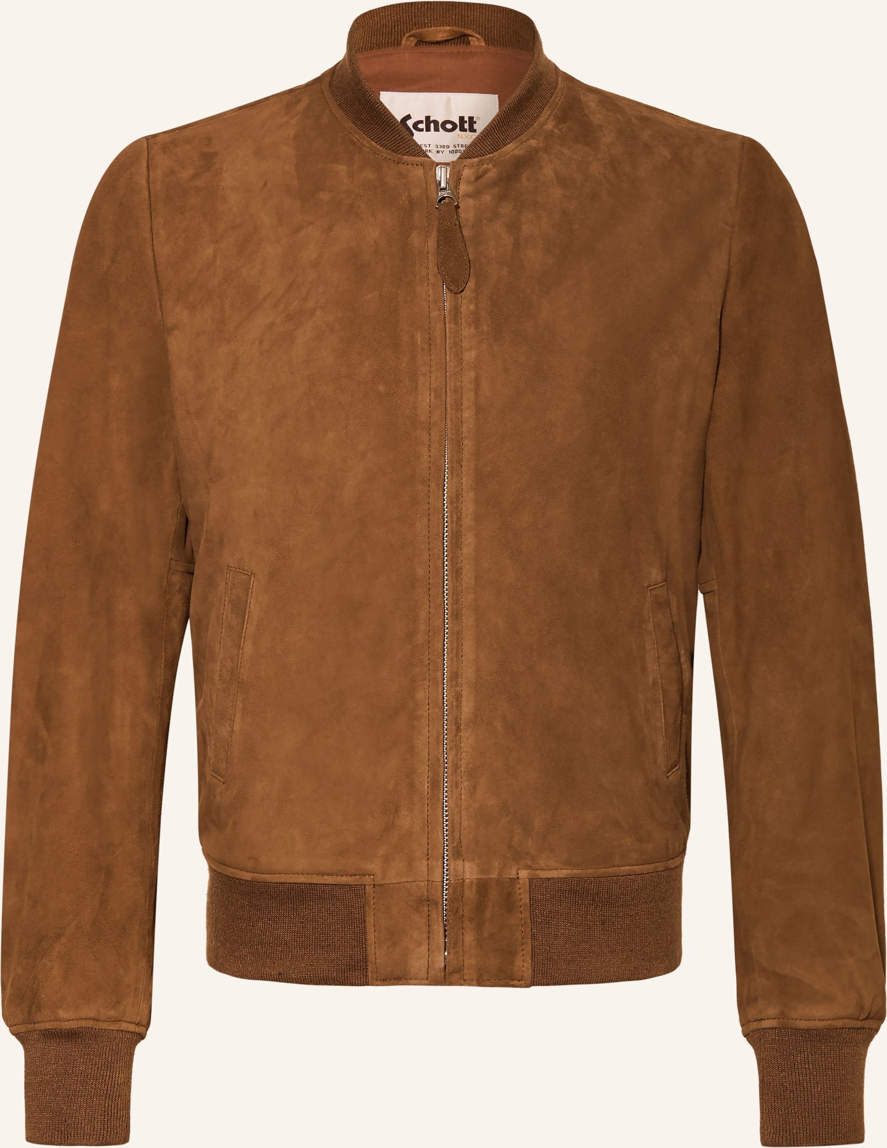 Schott Nyc Lederblouson braun