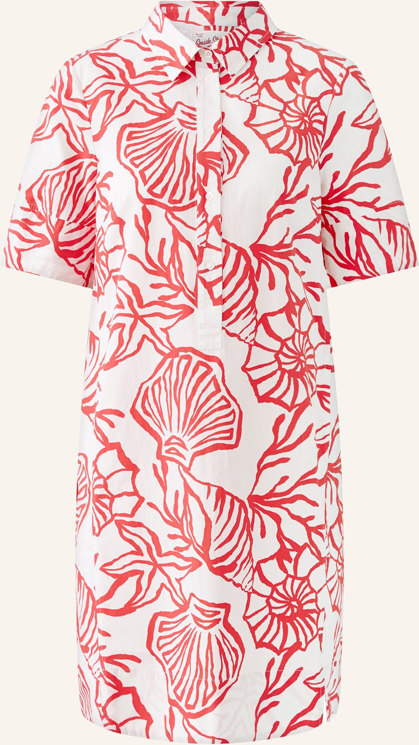 Thumbnail - Oui Hemdblusenkleid rot