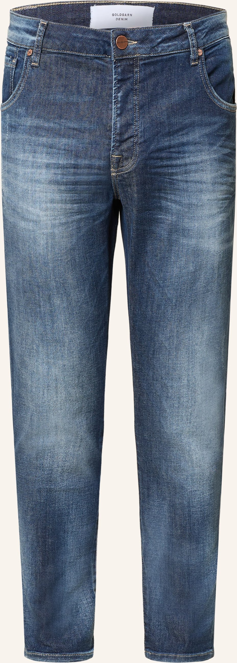 Goldgarn Denim Jeans Neckarau Cropped Fit blau