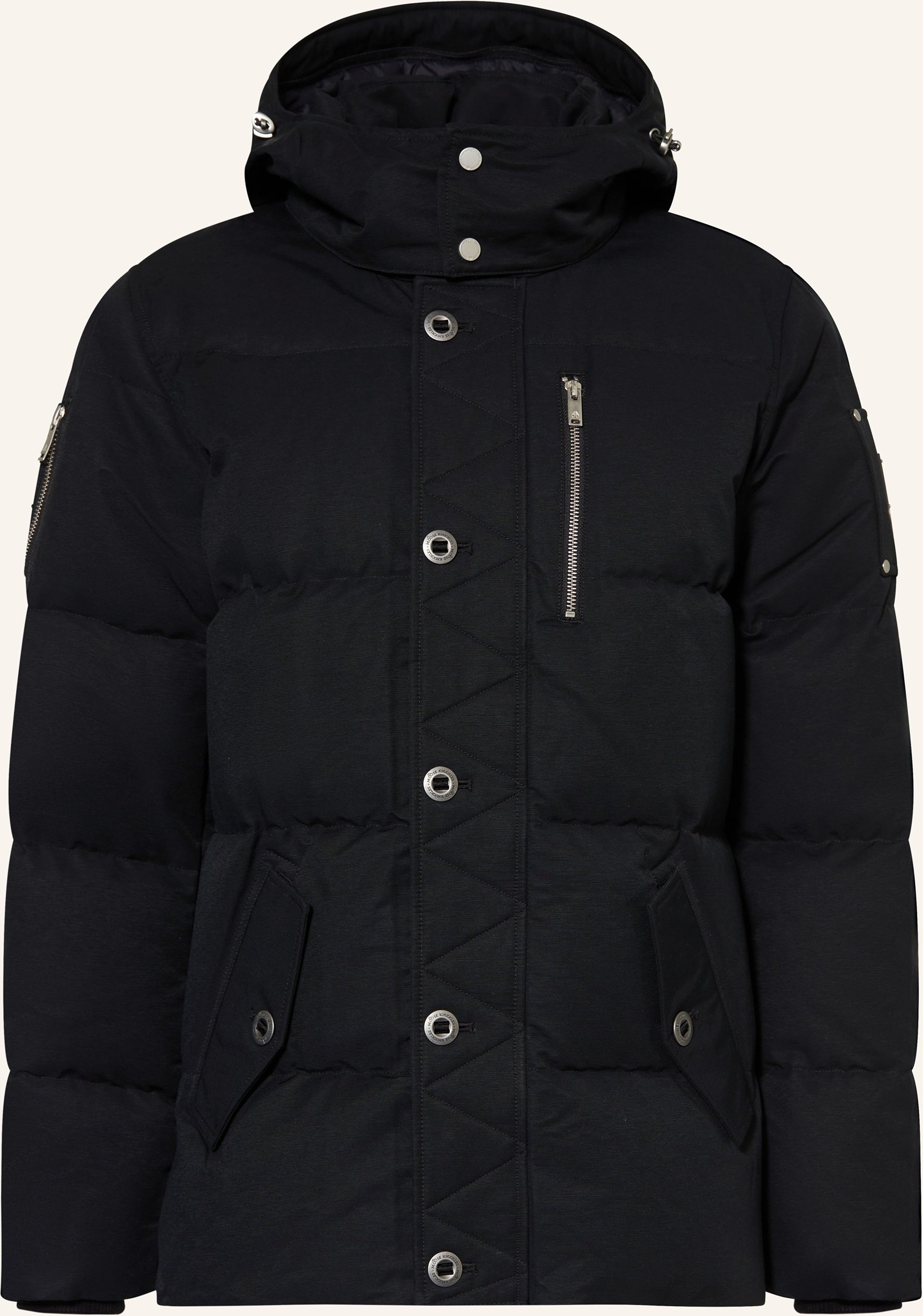Moose Knuckles Daunenjacke Original 3q Mit Abnehmbarer Kapuze schwarz