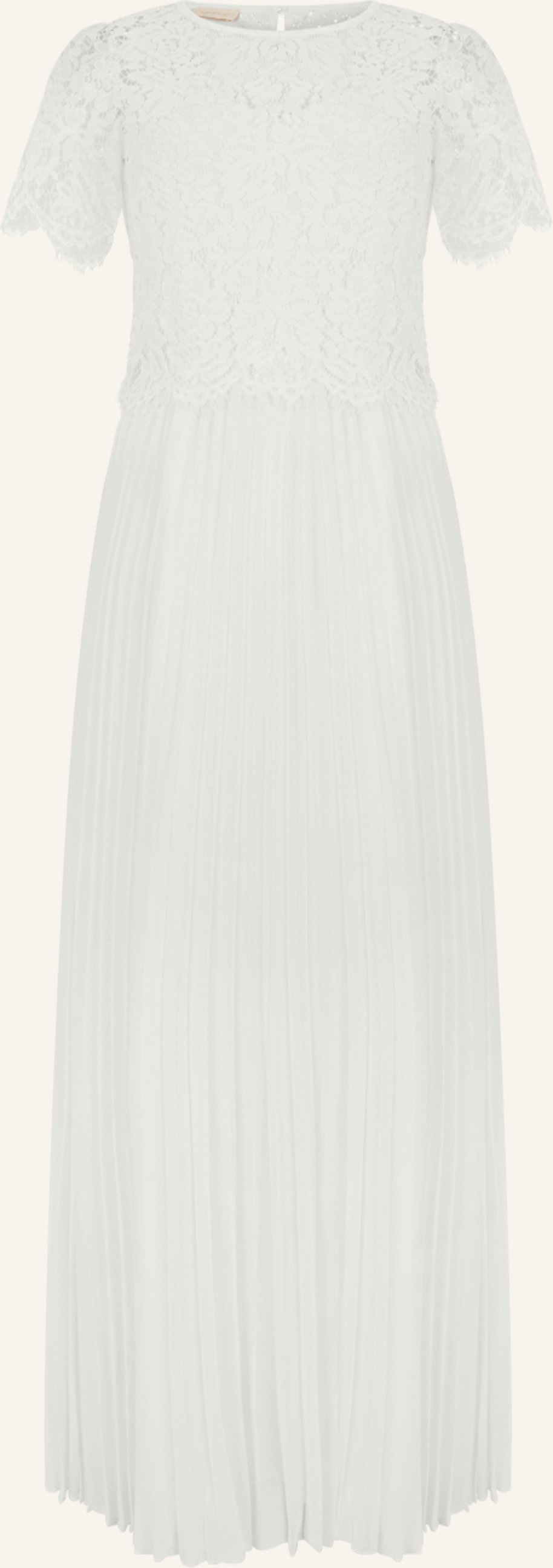 Apart Set: Abendkleid Und Blusenshirt Aus Spitze weiss