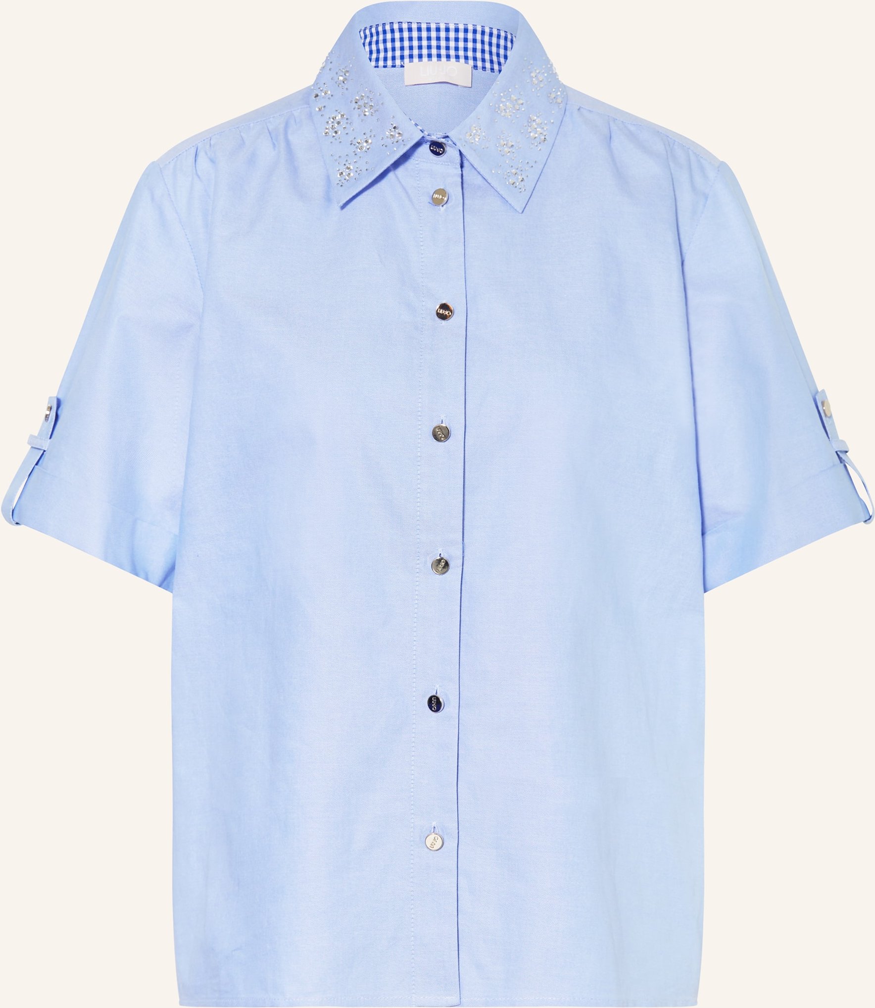 Liu Jo Bluse Mit Schmucksteinen blau