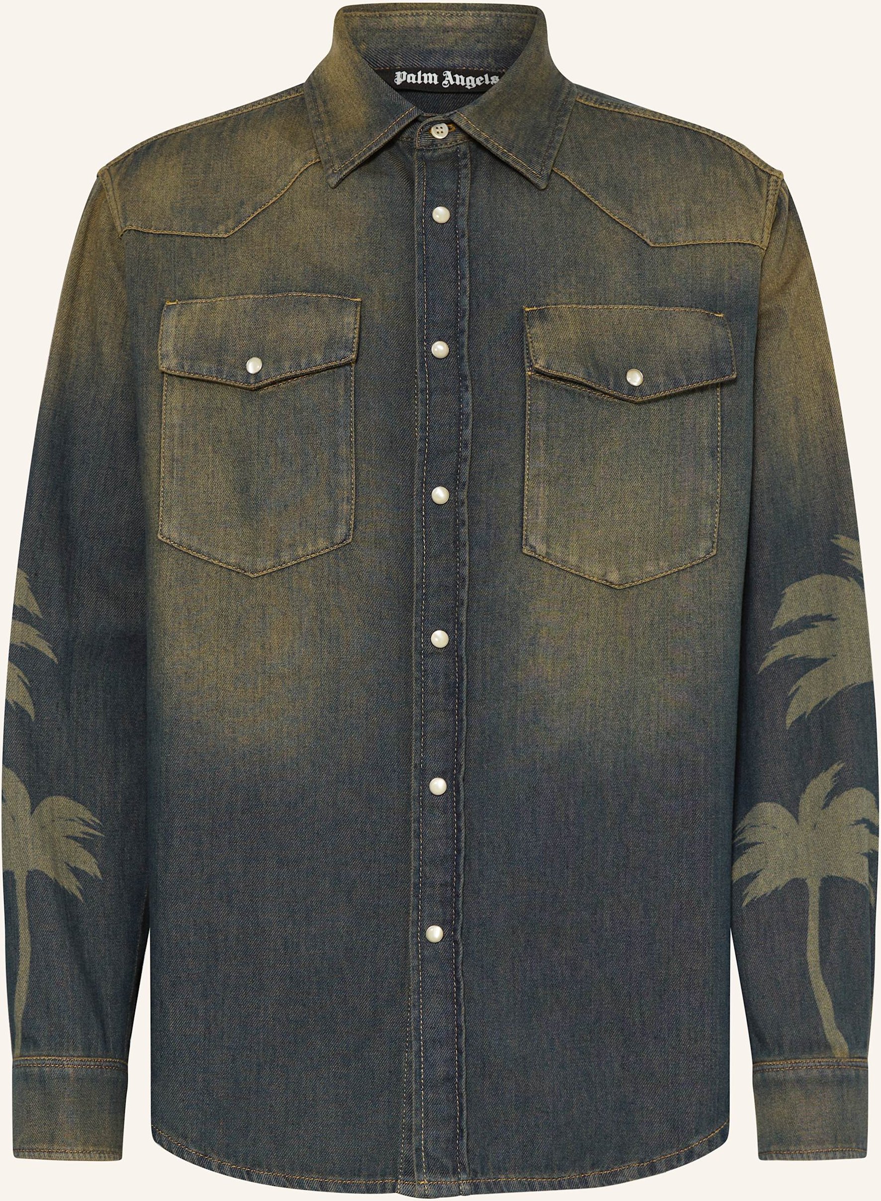 Palm Angels Jeanshemd blau