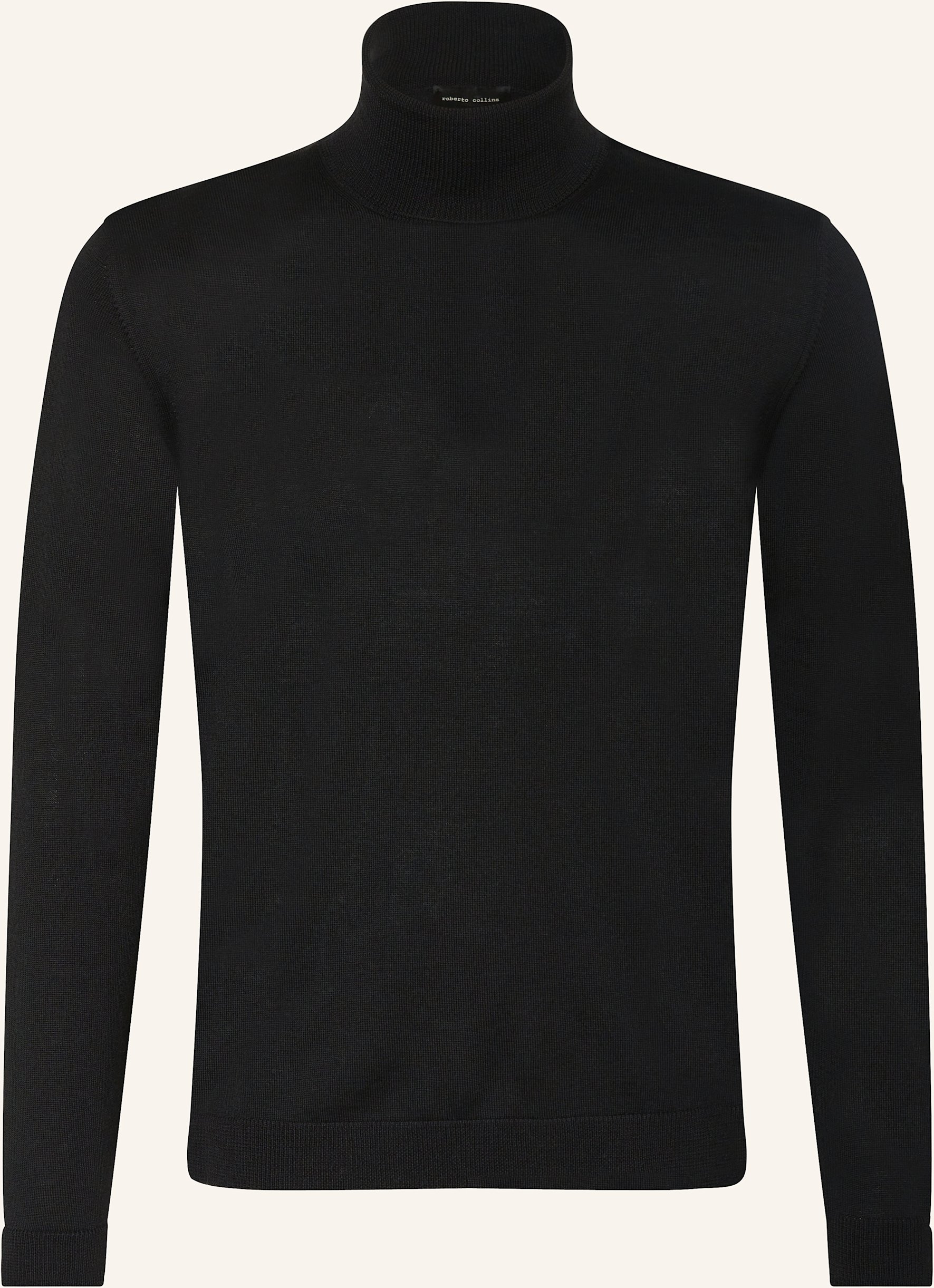 Thumbnail - Roberto Collina Rollkragenpullover Aus Merinowolle schwarz