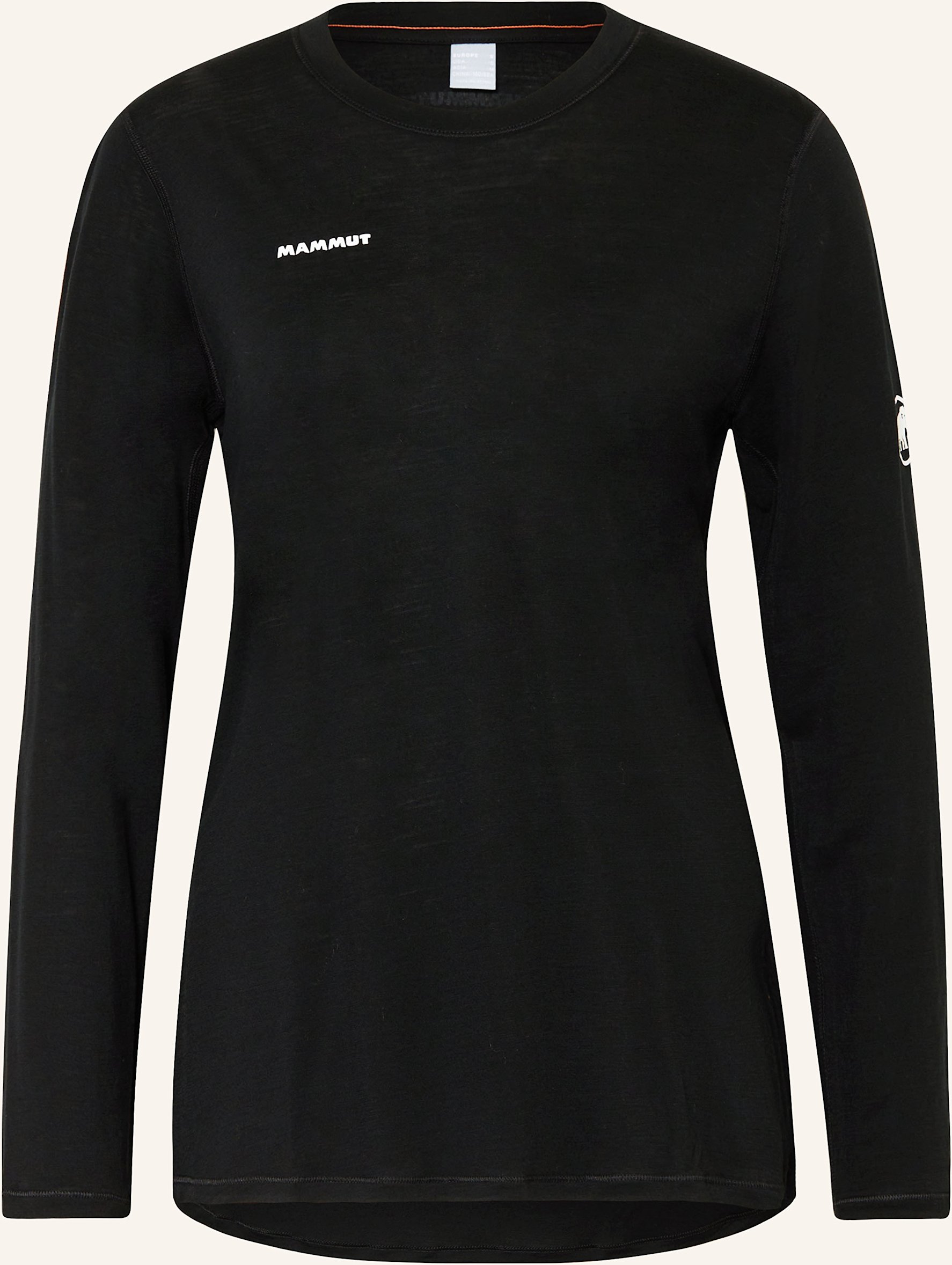 Mammut Longsleeve Tree Wool Mit Merinowolle schwarz