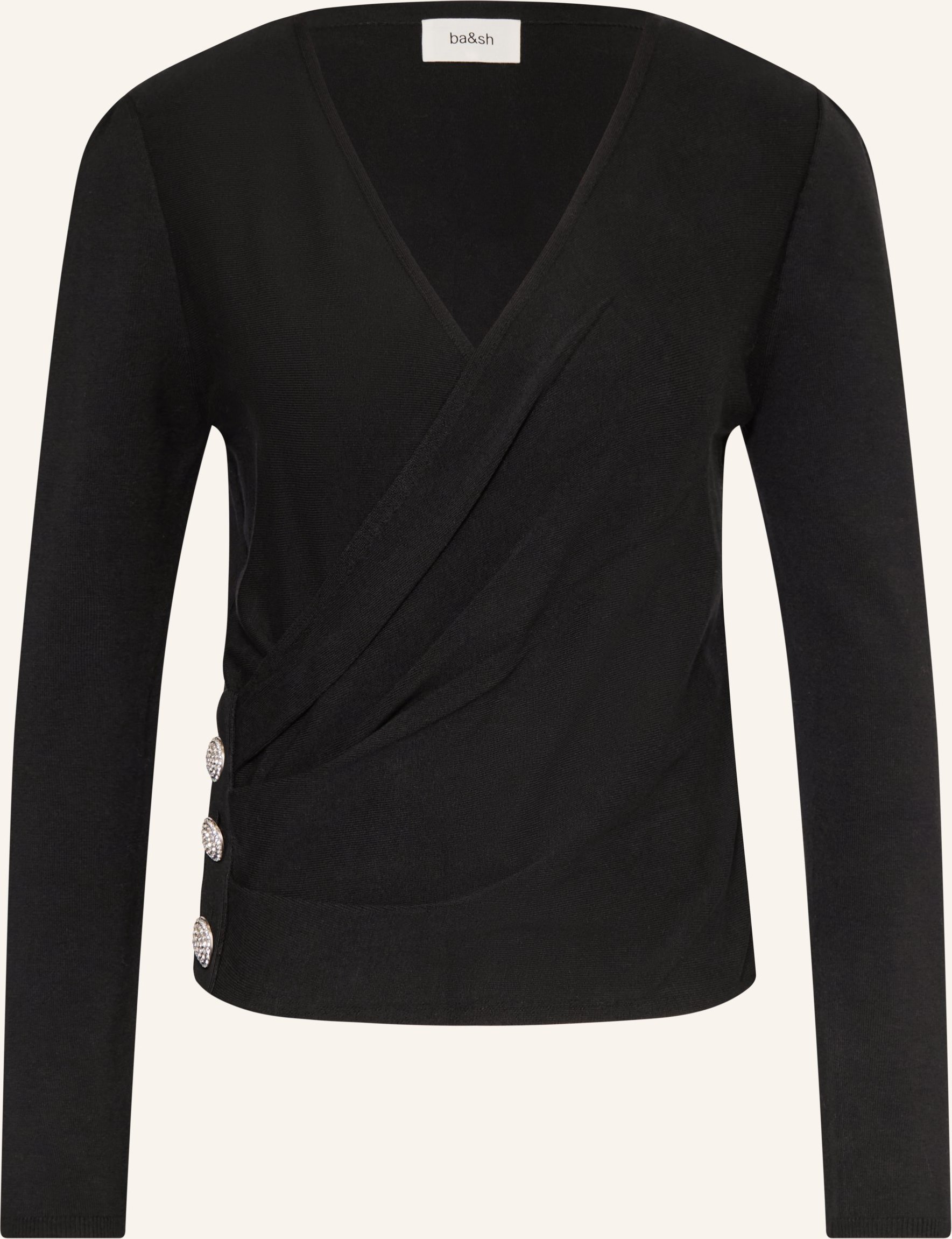 Ba&Sh Pullover Hugo Mit Schmucksteinen schwarz