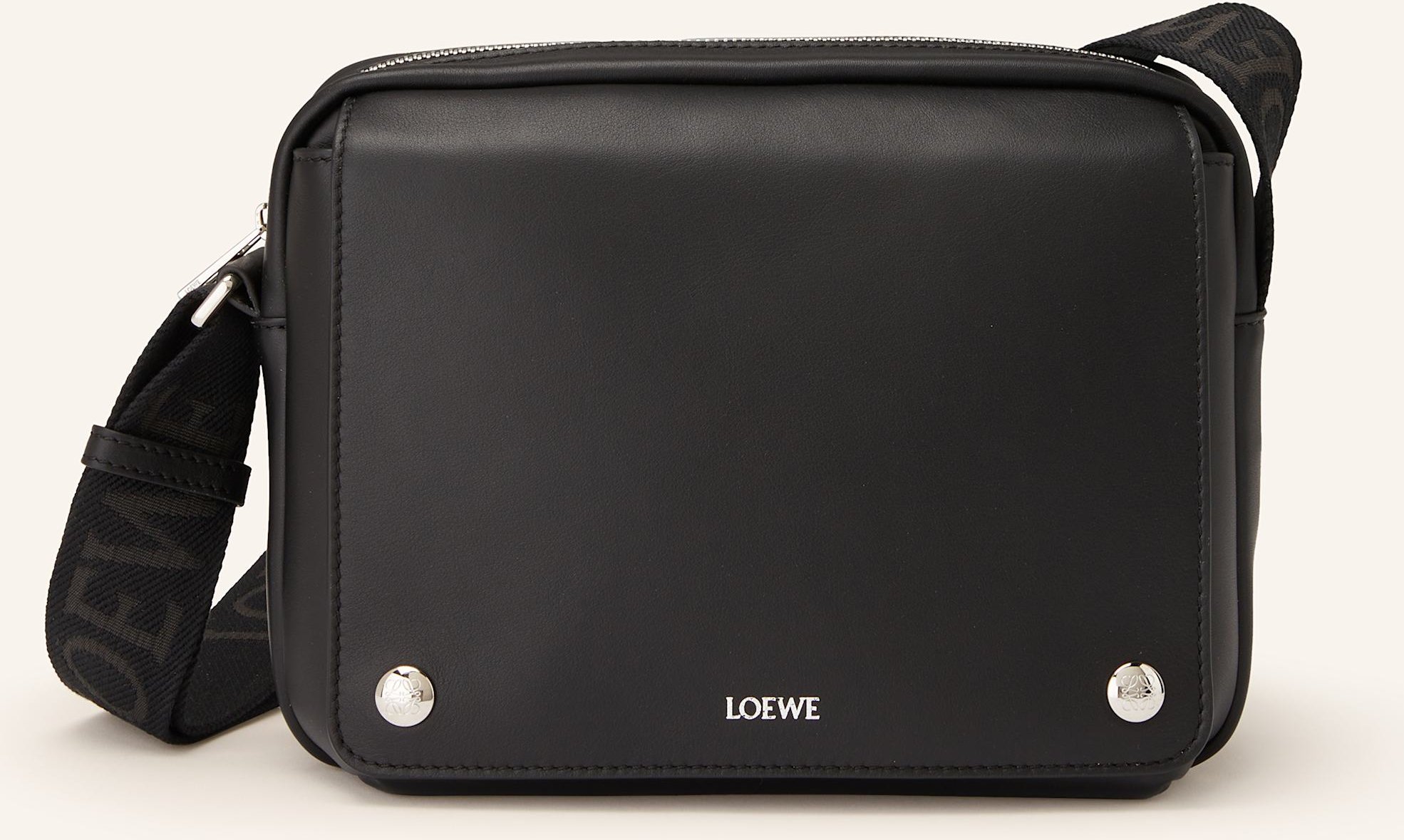 Thumbnail - Loewe Umhängetasche Pebble Messenger Medium schwarz