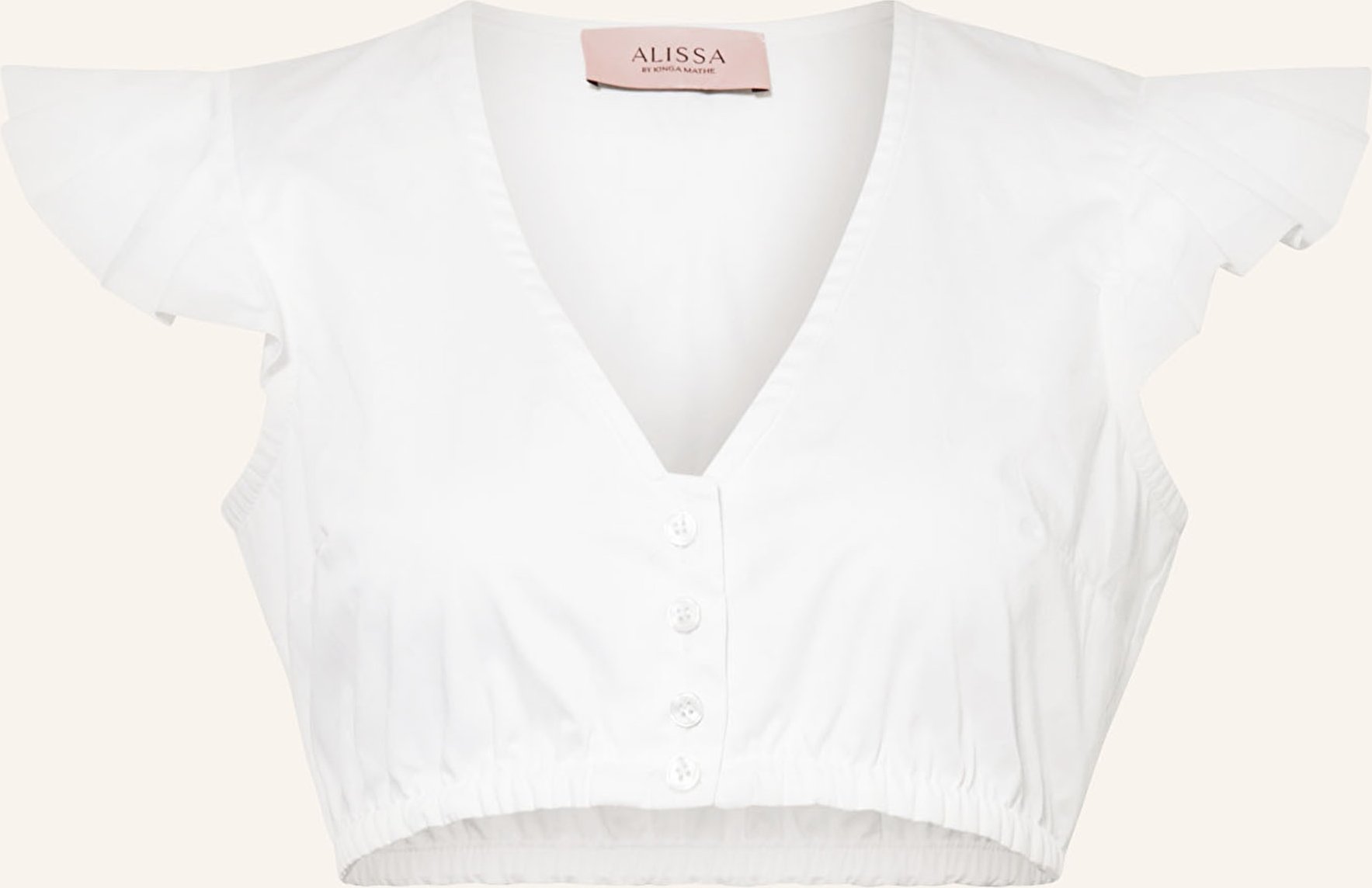 Thumbnail - Alissa By Kinga Mathe Dirndlbluse Kiki Mit Volants weiss