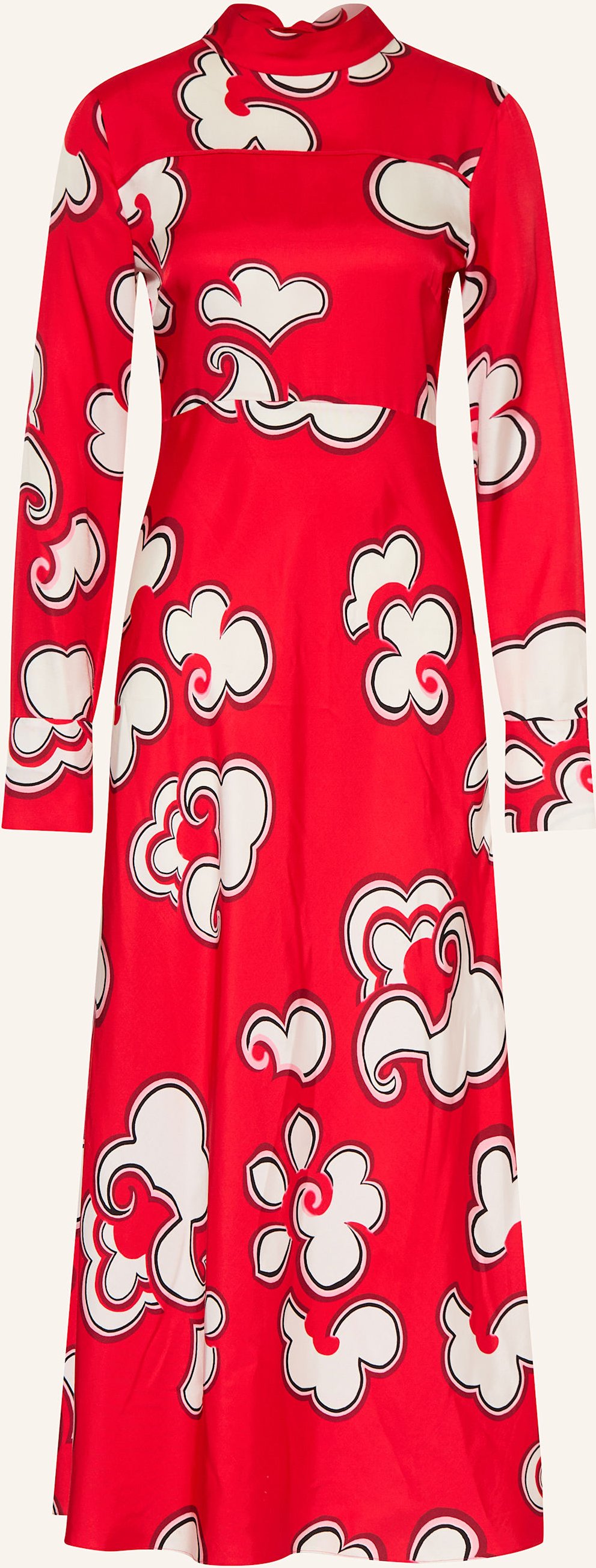 Dorothee Schumacher Satinkleid Soft Florals rot