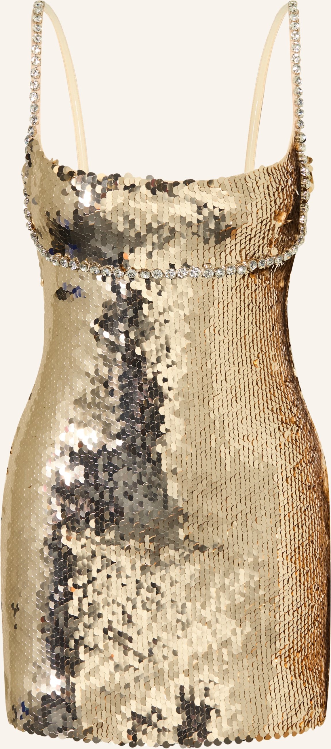 Retrofête Kleid Aderyn Mit Pailetten Und Schmucksteinen gold