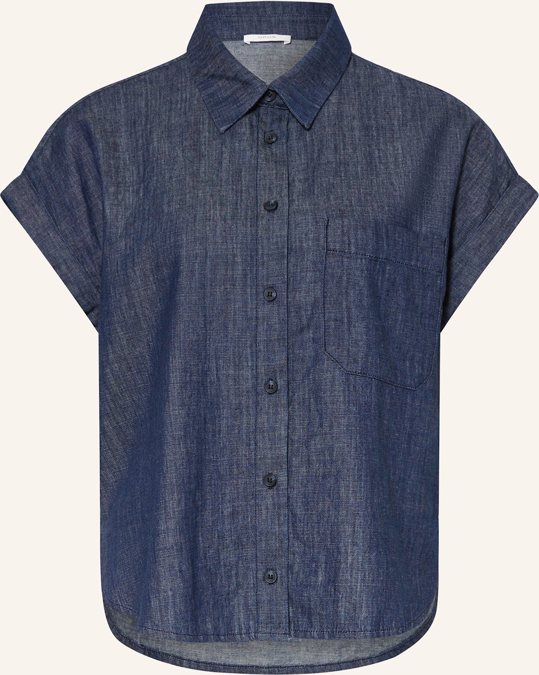 Opus Hemdbluse Folmes In Jeansoptik blau