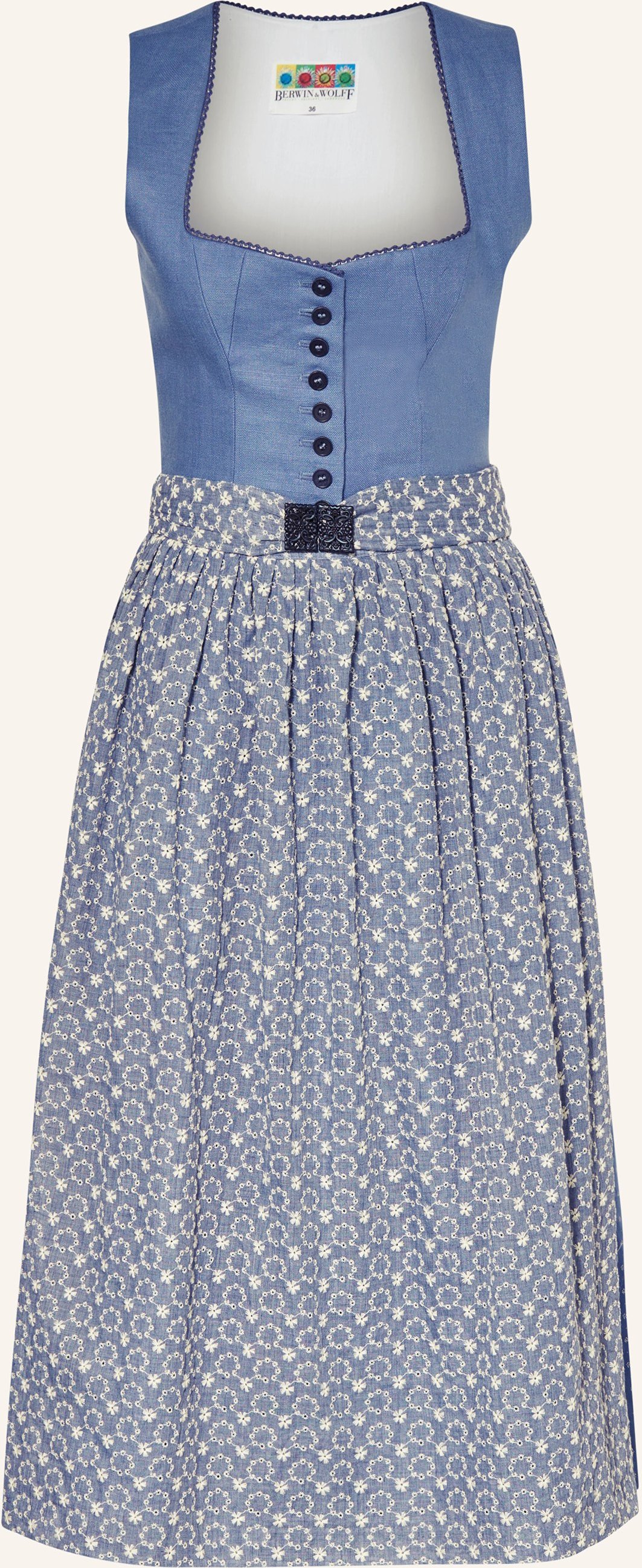 Thumbnail - Berwin & Wolff Dirndl Mit Leinen blau