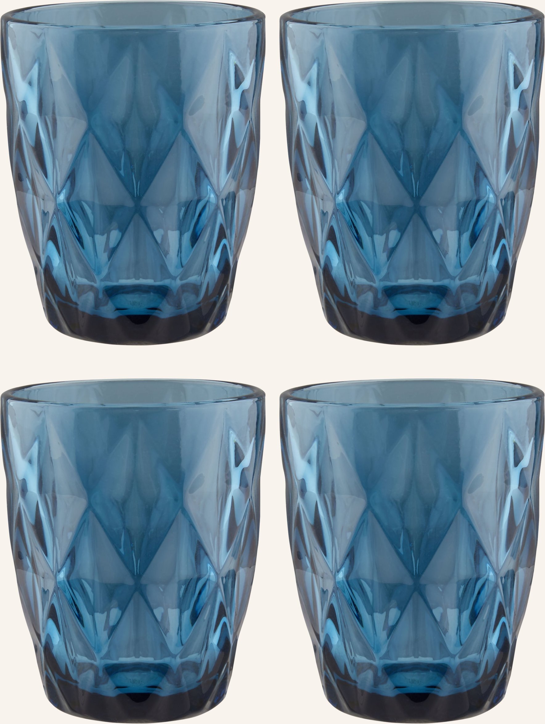Thumbnail - Westwing Collection 4er-Set Trinkgläser Colorado blau