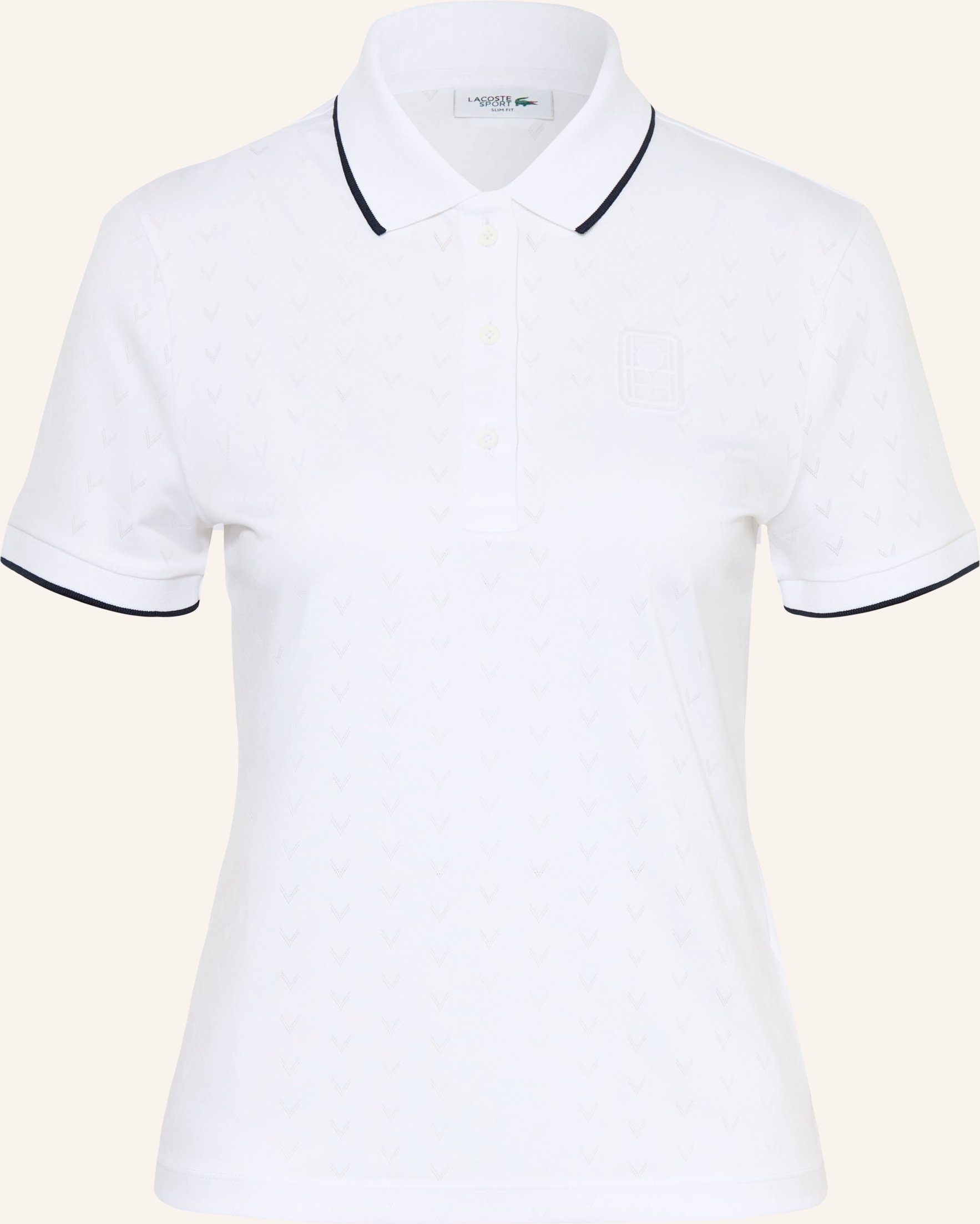 Lacoste Funktions-Poloshirt Tennis Heritage weiss