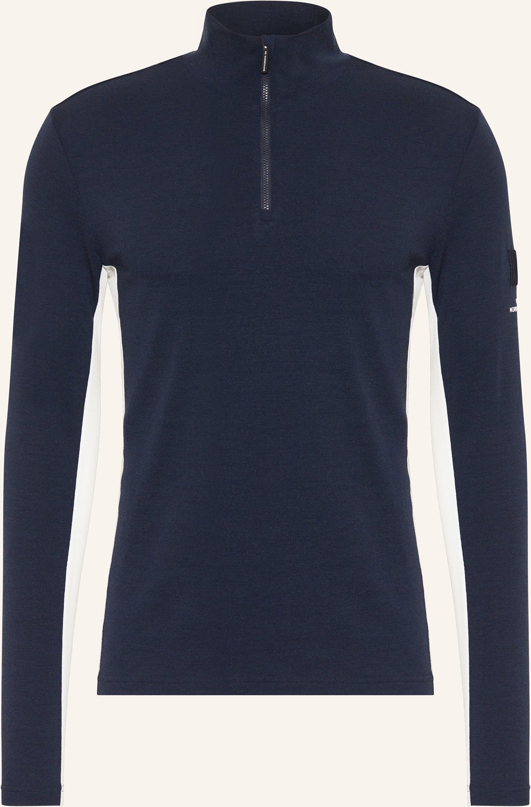 We Norwegians Piqué-Midlayer Voss Aus Merinowolle blau