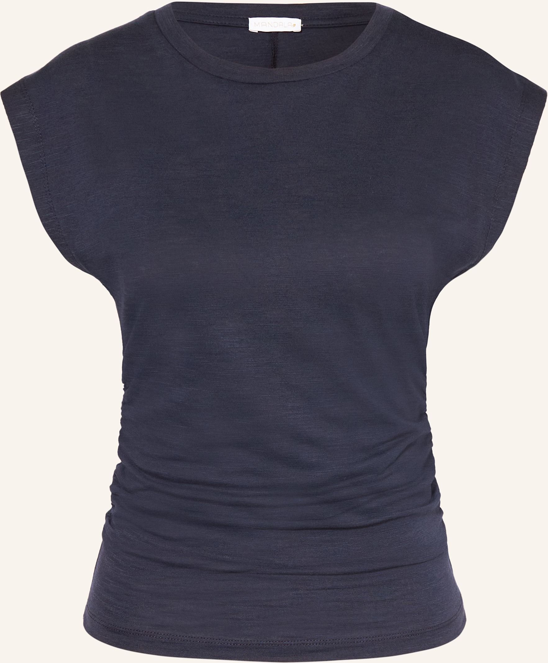 Mandala T-Shirt Side Ruffled blau