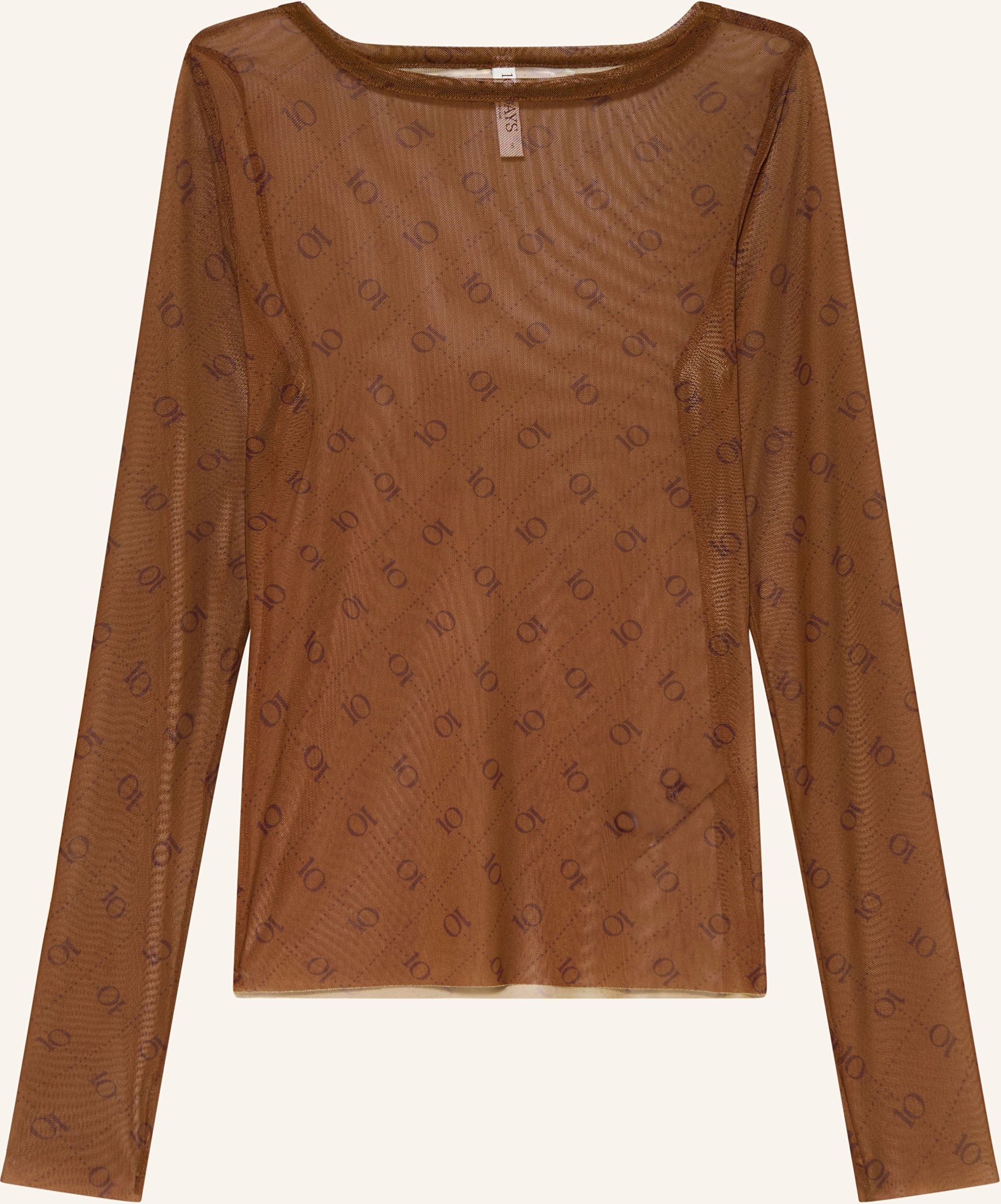 10days Longsleeve Aus Mesh braun