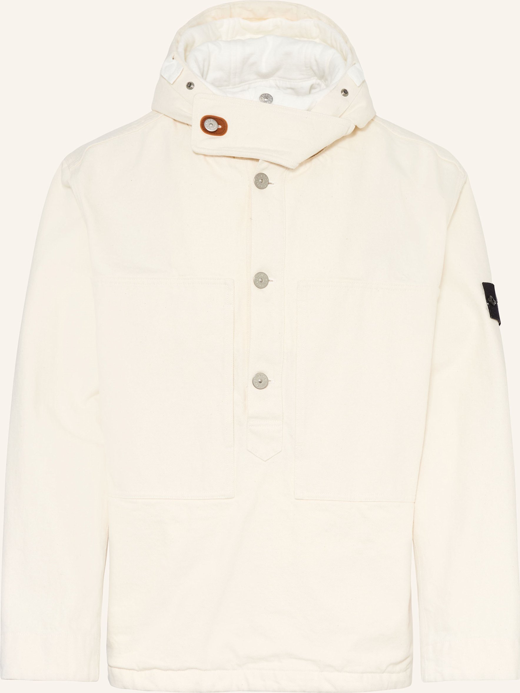 Stone Island Schlupfjacke Mit Herausnehmbarer Blende beige