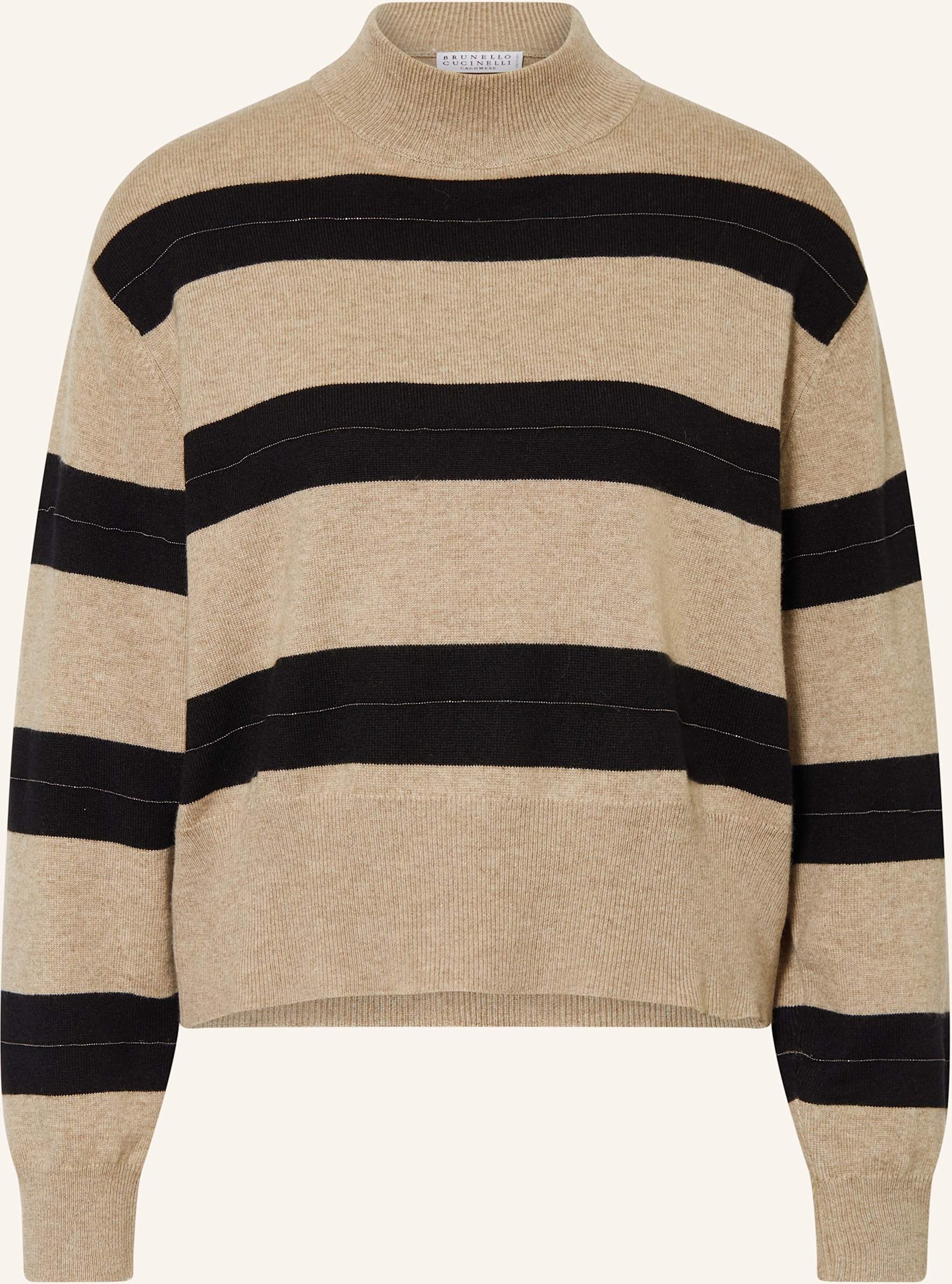 Thumbnail - Brunello Cucinelli Pullover Mit Cashmere Und Schmuckperlen braun
