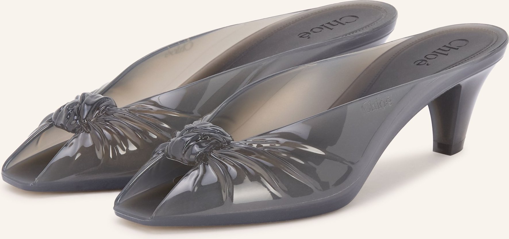 Chloé Mules Jelly grau